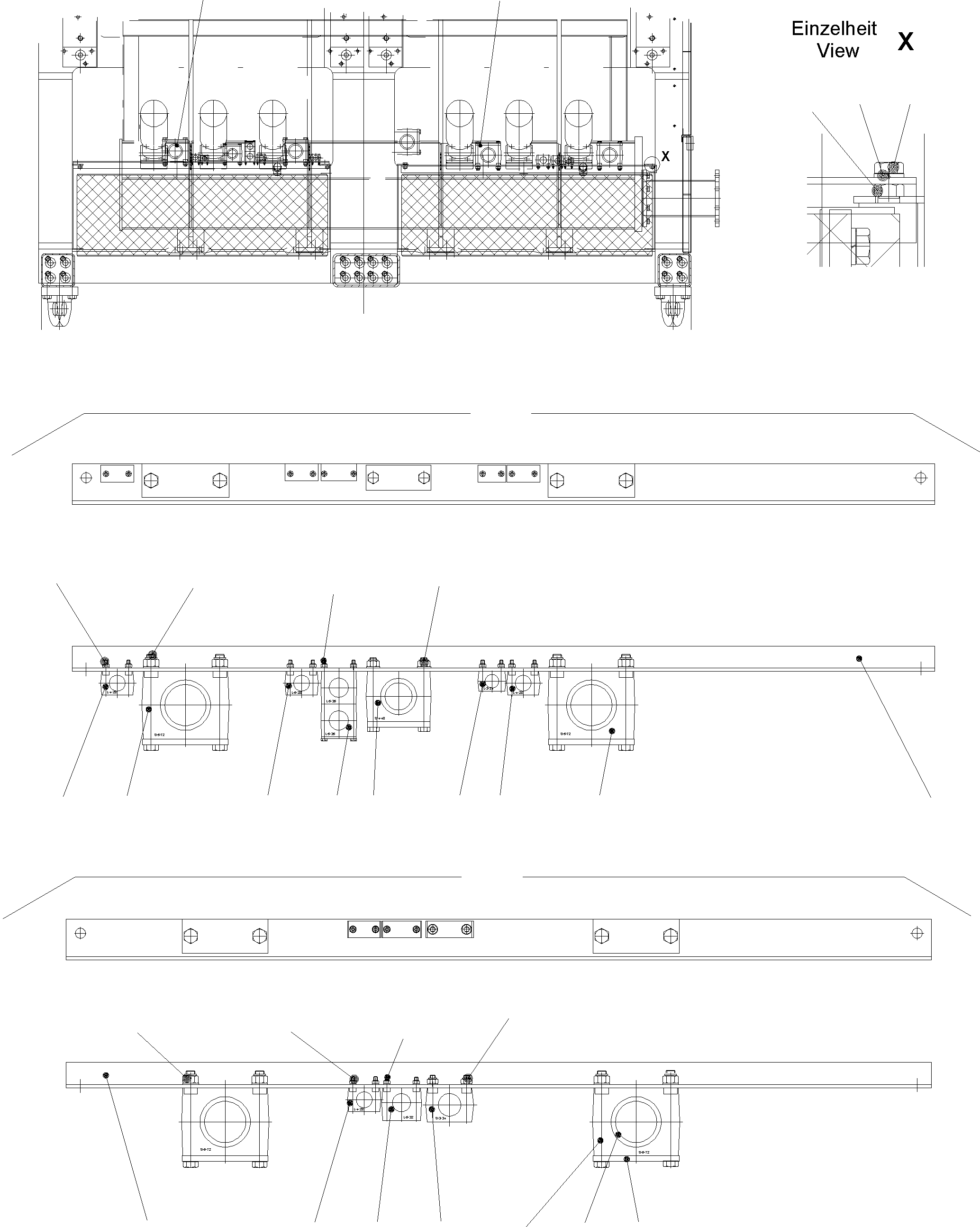Komatsu parts book diagram for PC5500-6 S/N 15024: HOSE CLAMP ASSY PDG