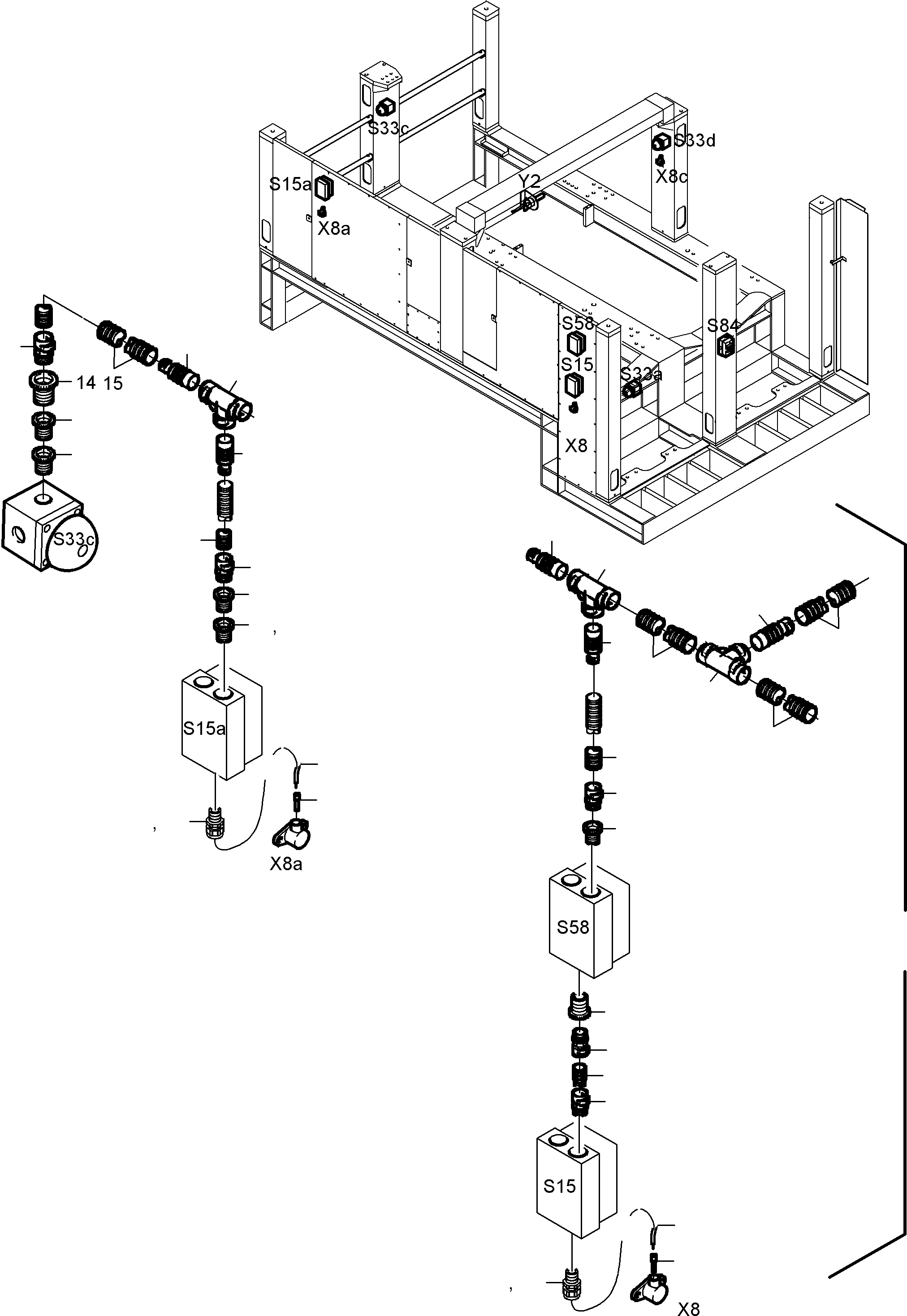 Komatsu parts book diagram for PC5500-6 S/N 15024: LIGHTING EQUIPMENT