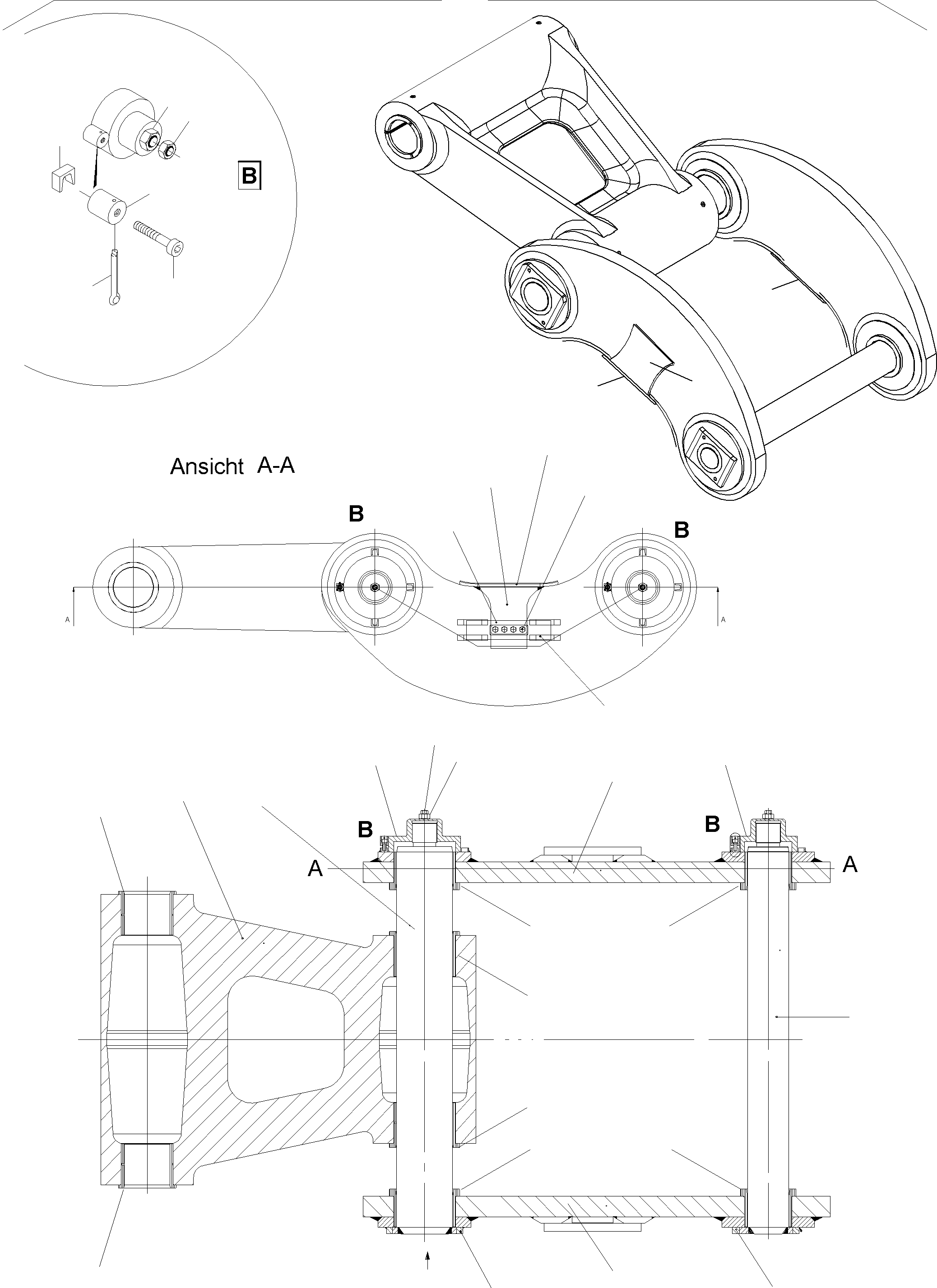 Komatsu parts book diagram for PC5500-6 S/N 15024: STEERING AND ROD