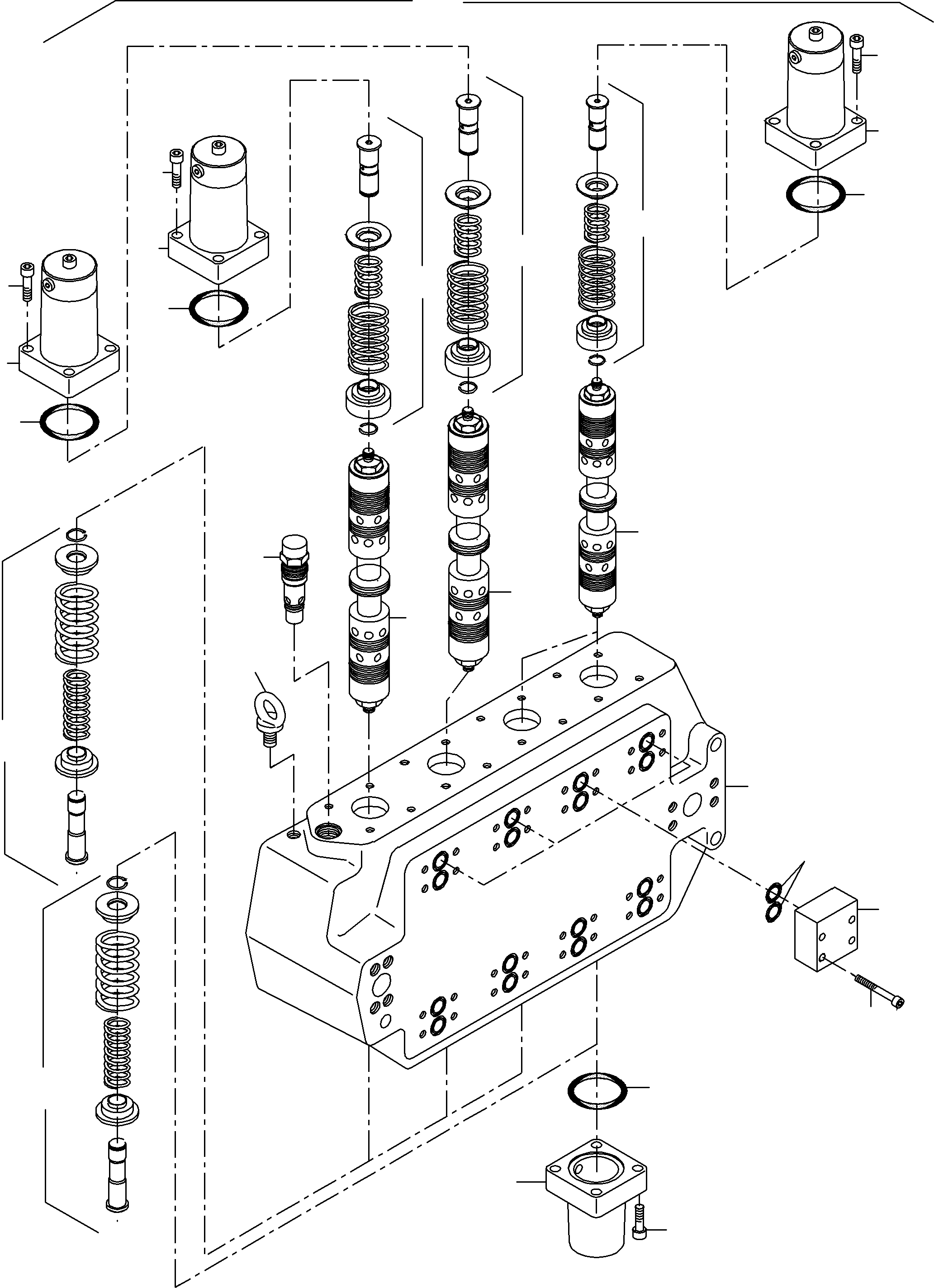 Komatsu parts book diagram for PC5500-6 S/N 15024: CONTROL BLOCK