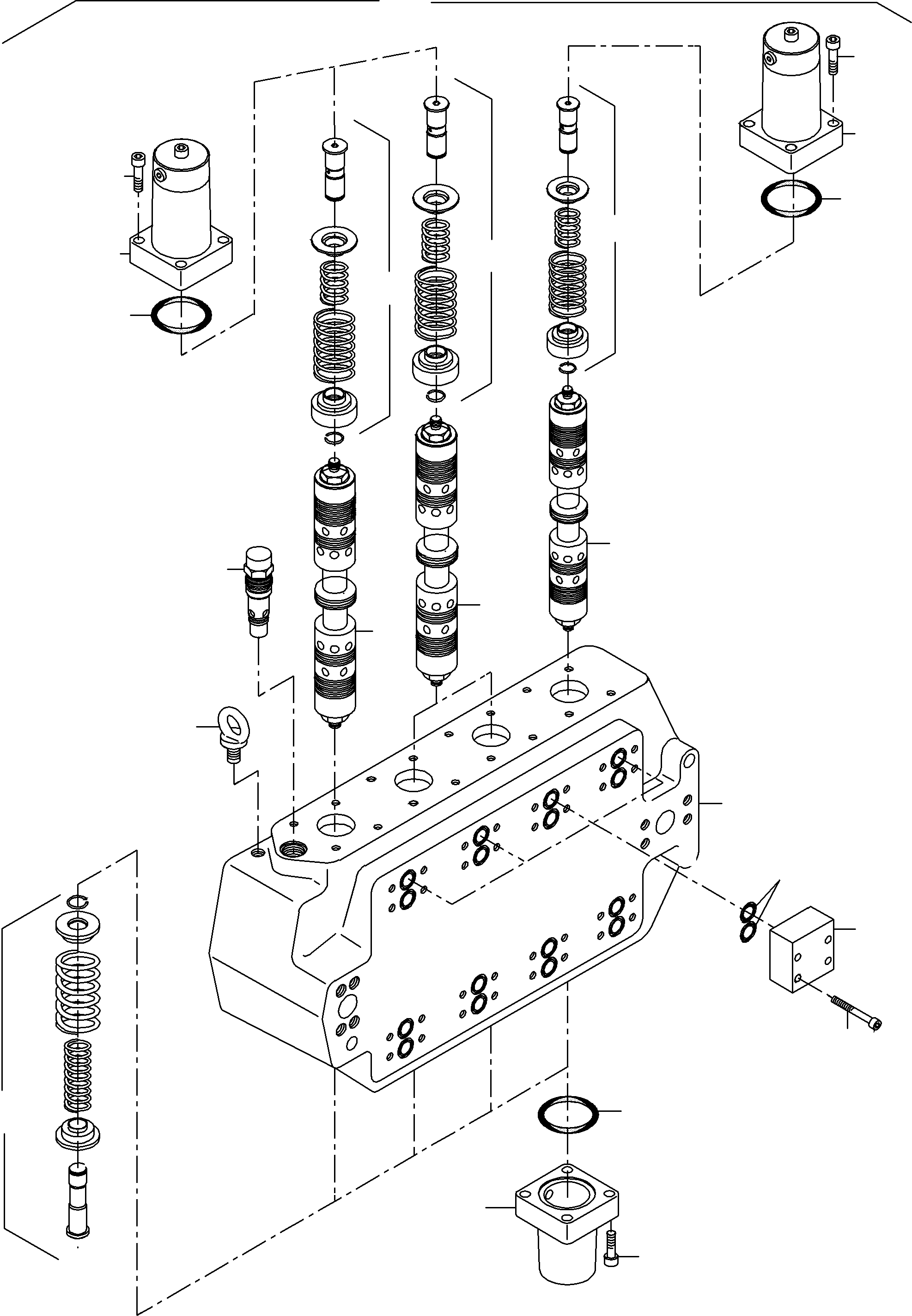 Komatsu parts book diagram for PC5500-6 S/N 15024: CONTROL BLOCK