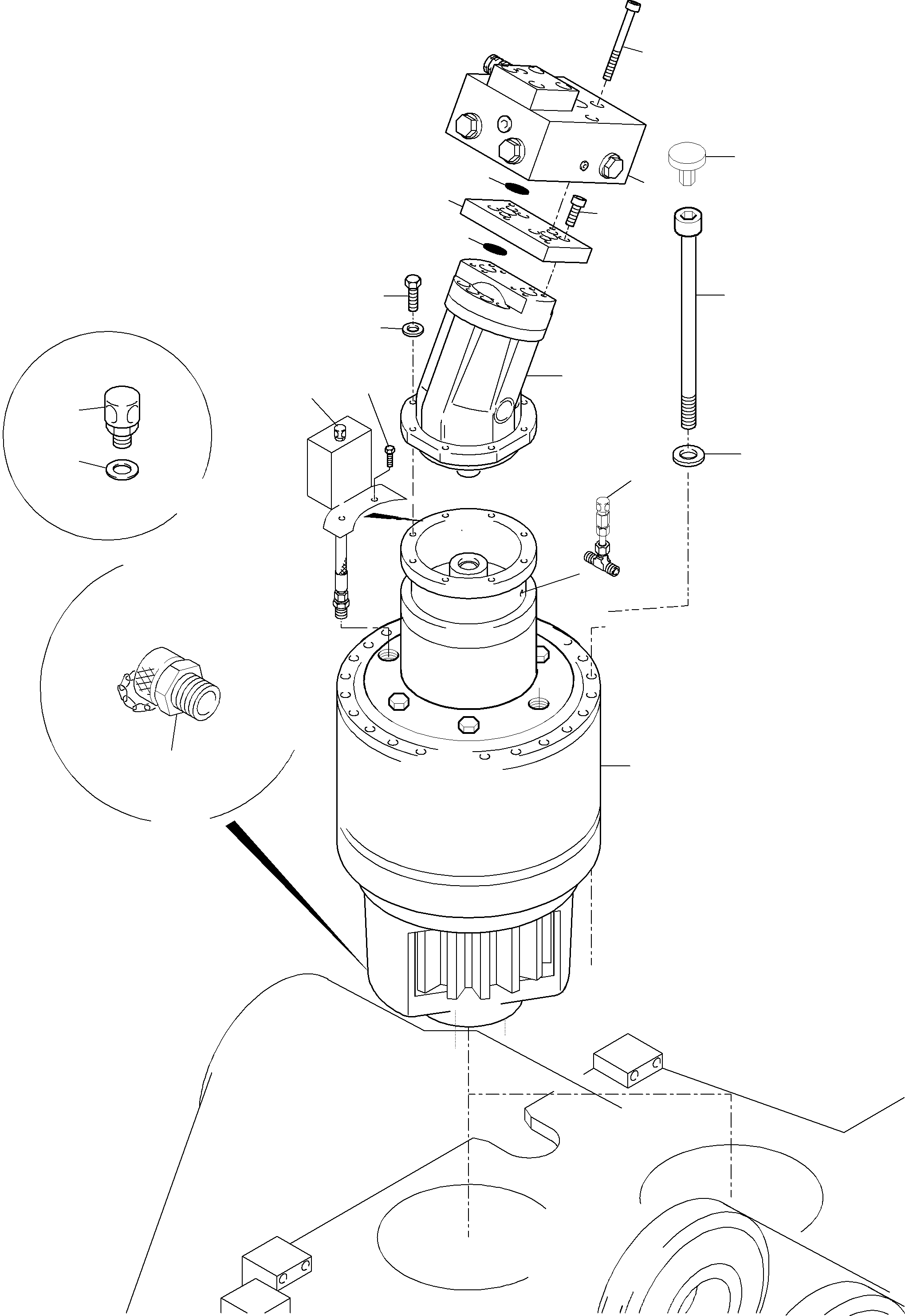 Komatsu parts book diagram for PC5500-6 S/N 15024: SLEW GEAR ARR.