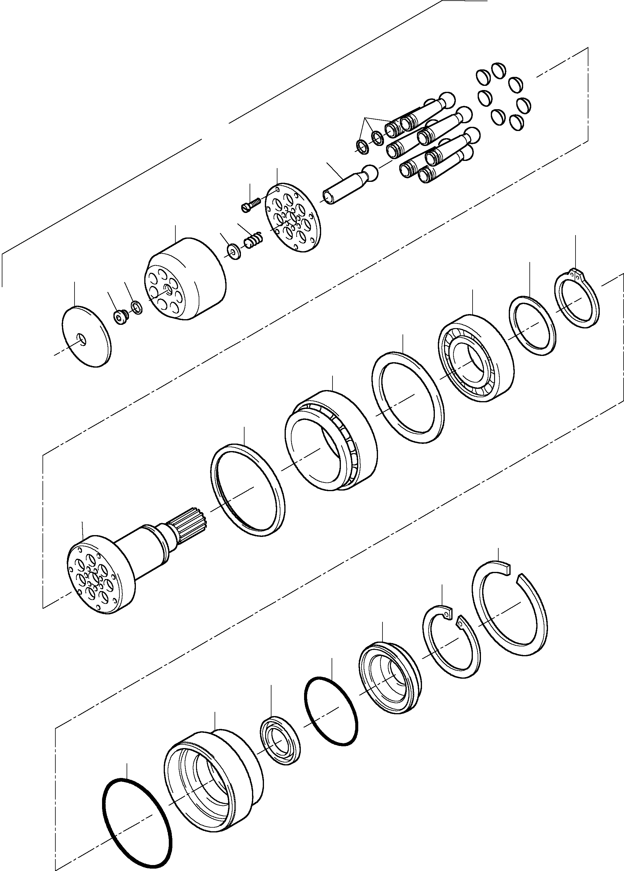 Komatsu parts book diagram for PC5500-6 S/N 15024: HYDRAULIC MOTOR