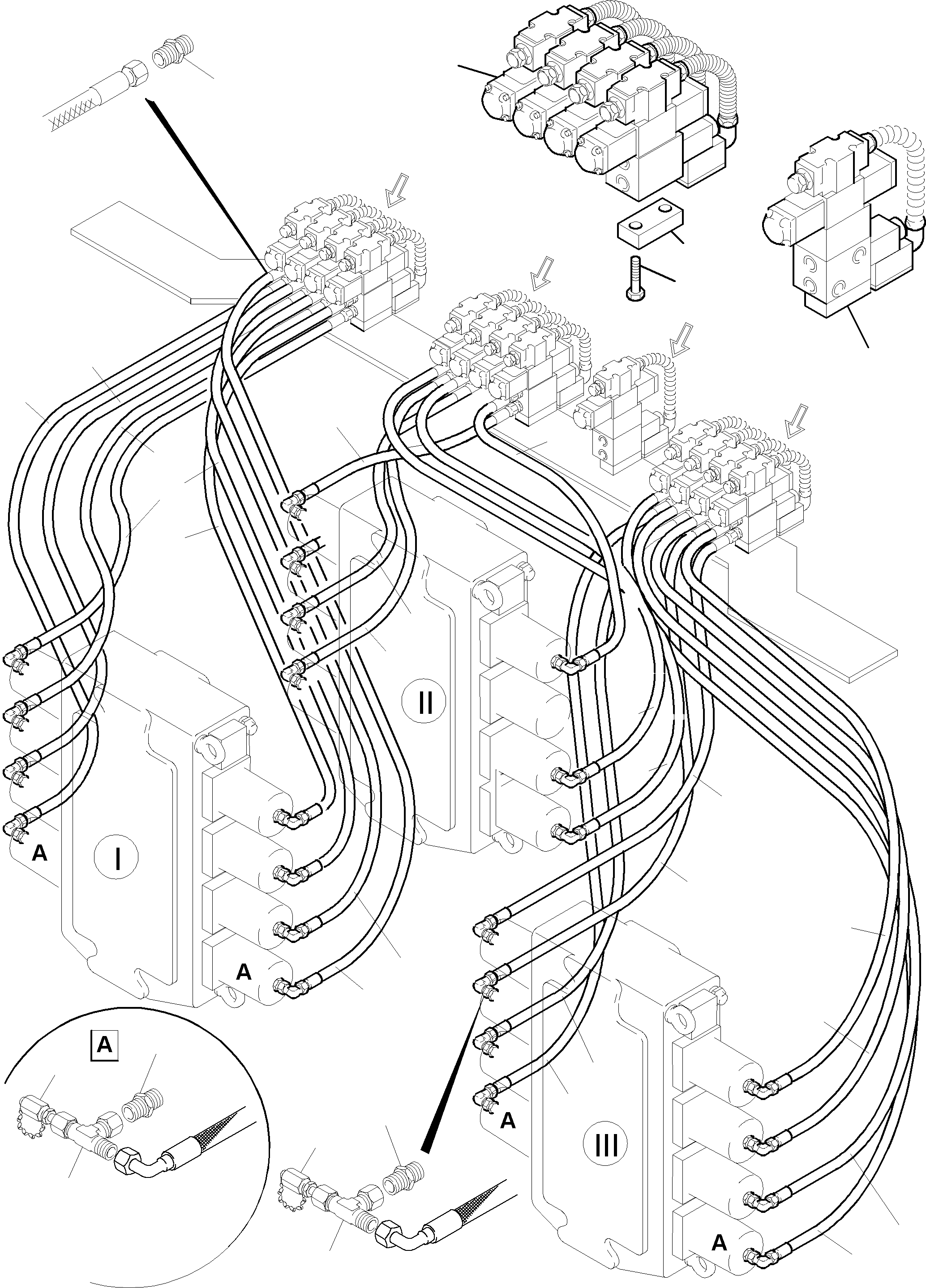 Komatsu parts book diagram for PC5500-6 S/N 15024: REMOTE CONTROL MANIFOLD, MOUNTING