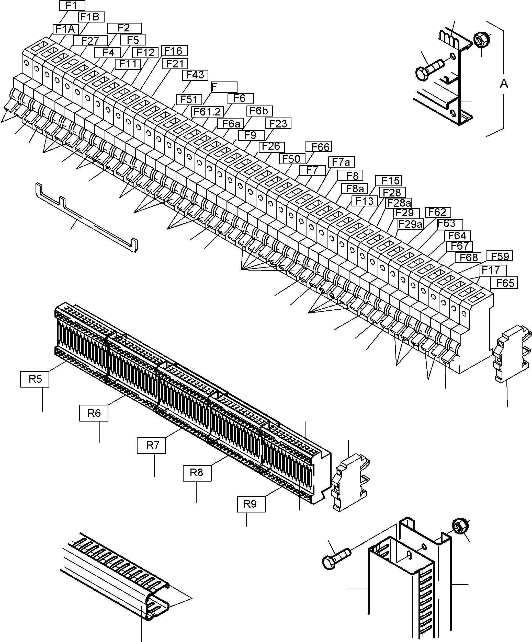 Komatsu parts book diagram for PC5500-6 S/N 15024: SWITCH FRAMING X2