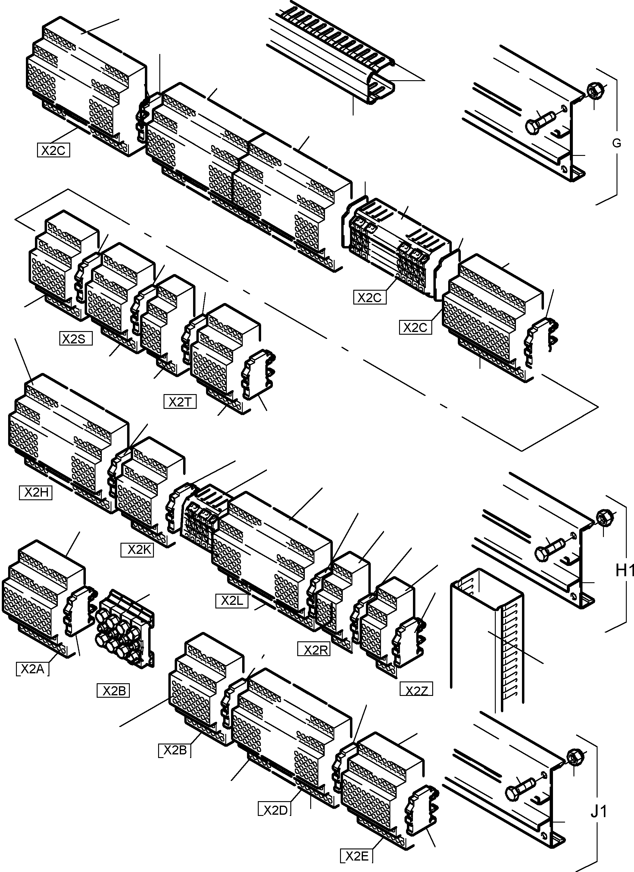 Komatsu parts book diagram for PC5500-6 S/N 15024: SWITCH FRAMING X2