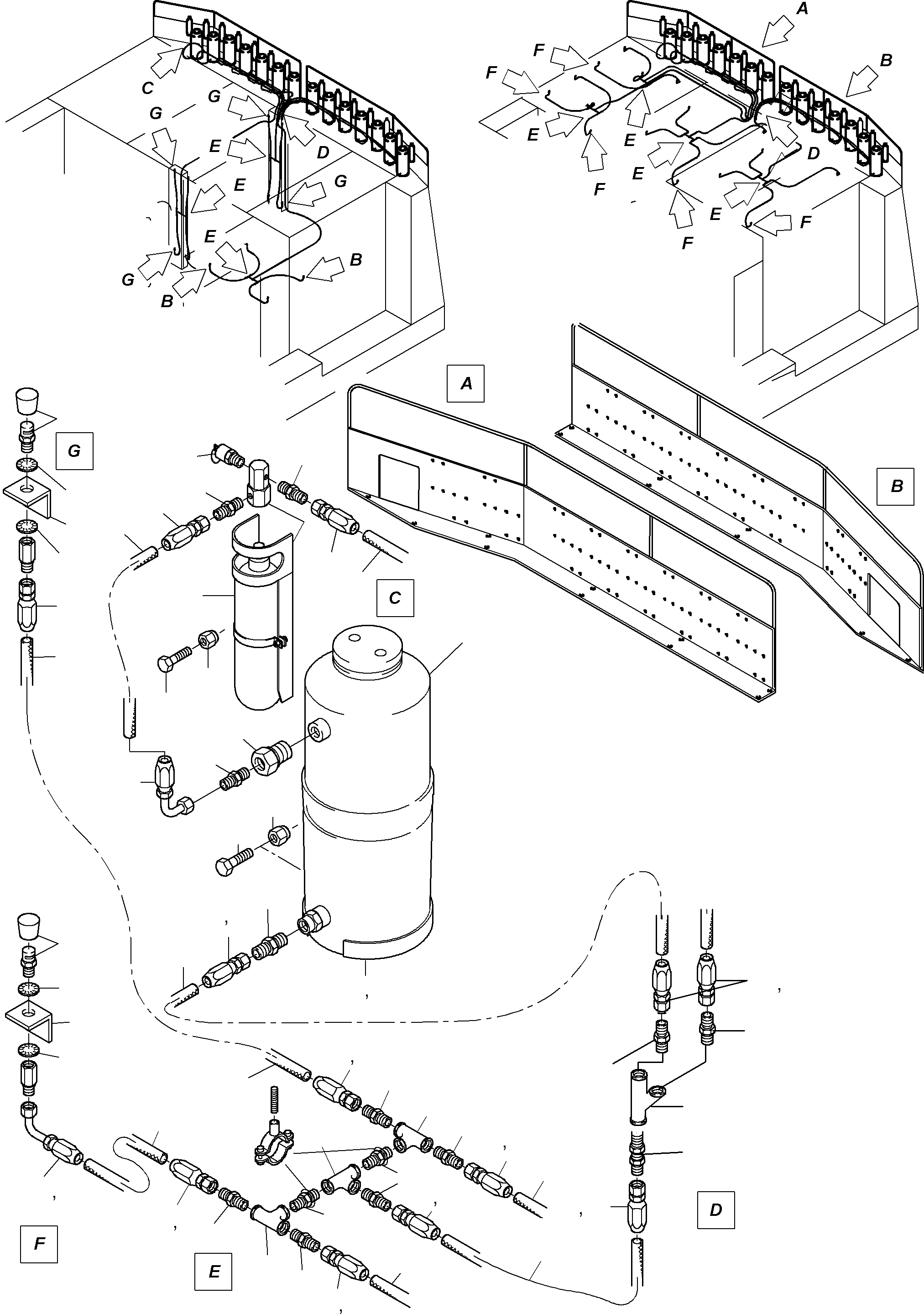 Komatsu parts book diagram for PC5500-6 S/N 15024: FIRE EXTINGUISHING EQUIPMENT