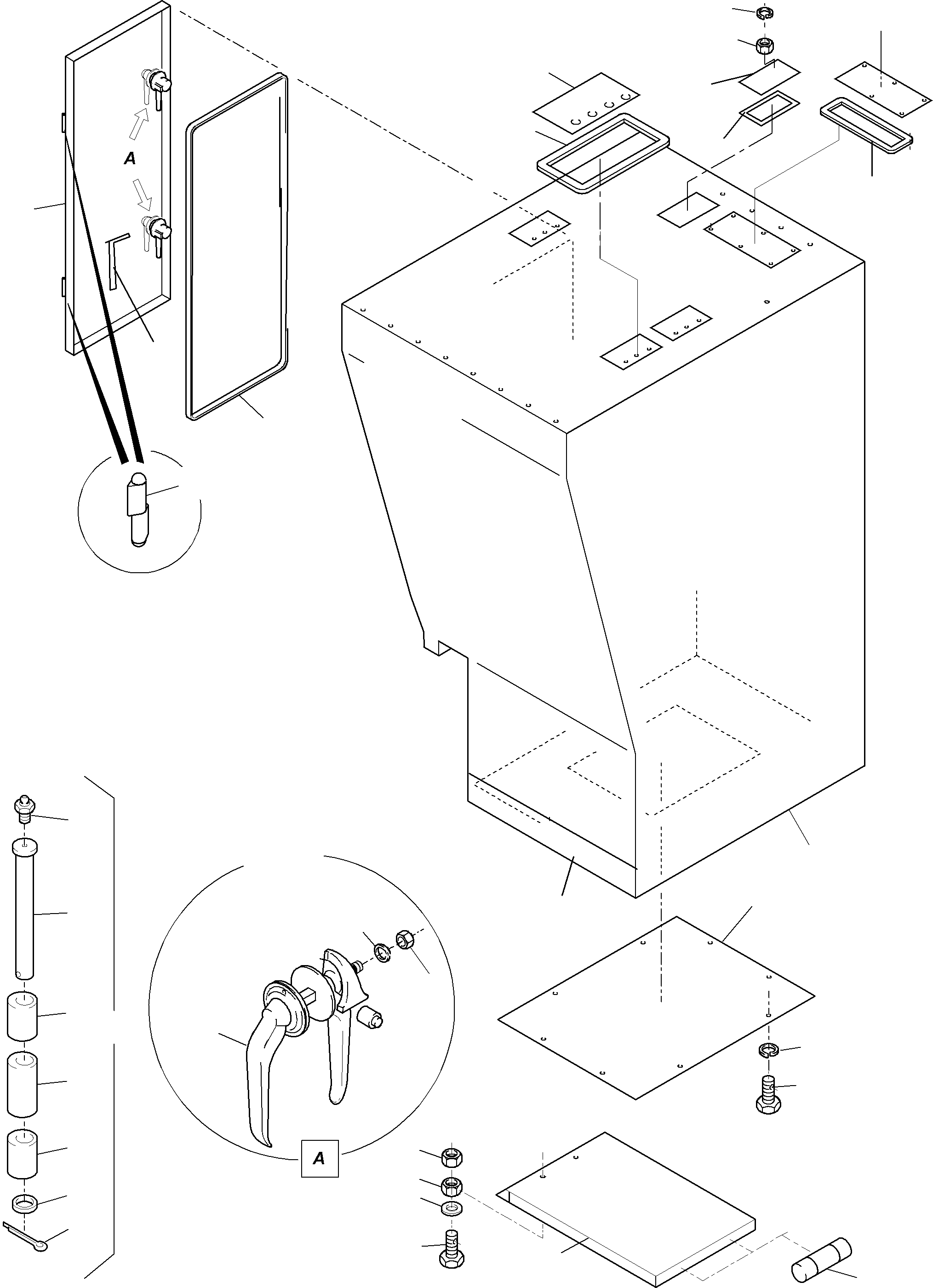 Komatsu parts book diagram for PC5500-6 S/N 15024: CAB SUPPORT ARR.