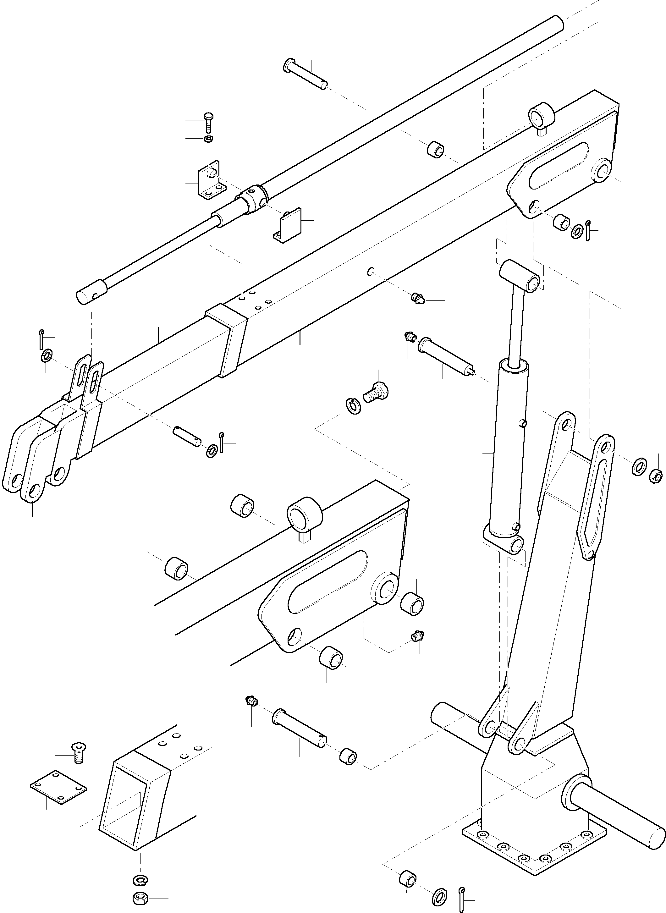 Komatsu parts book diagram for PC5500-6 S/N 15024: SERVICE CRANE