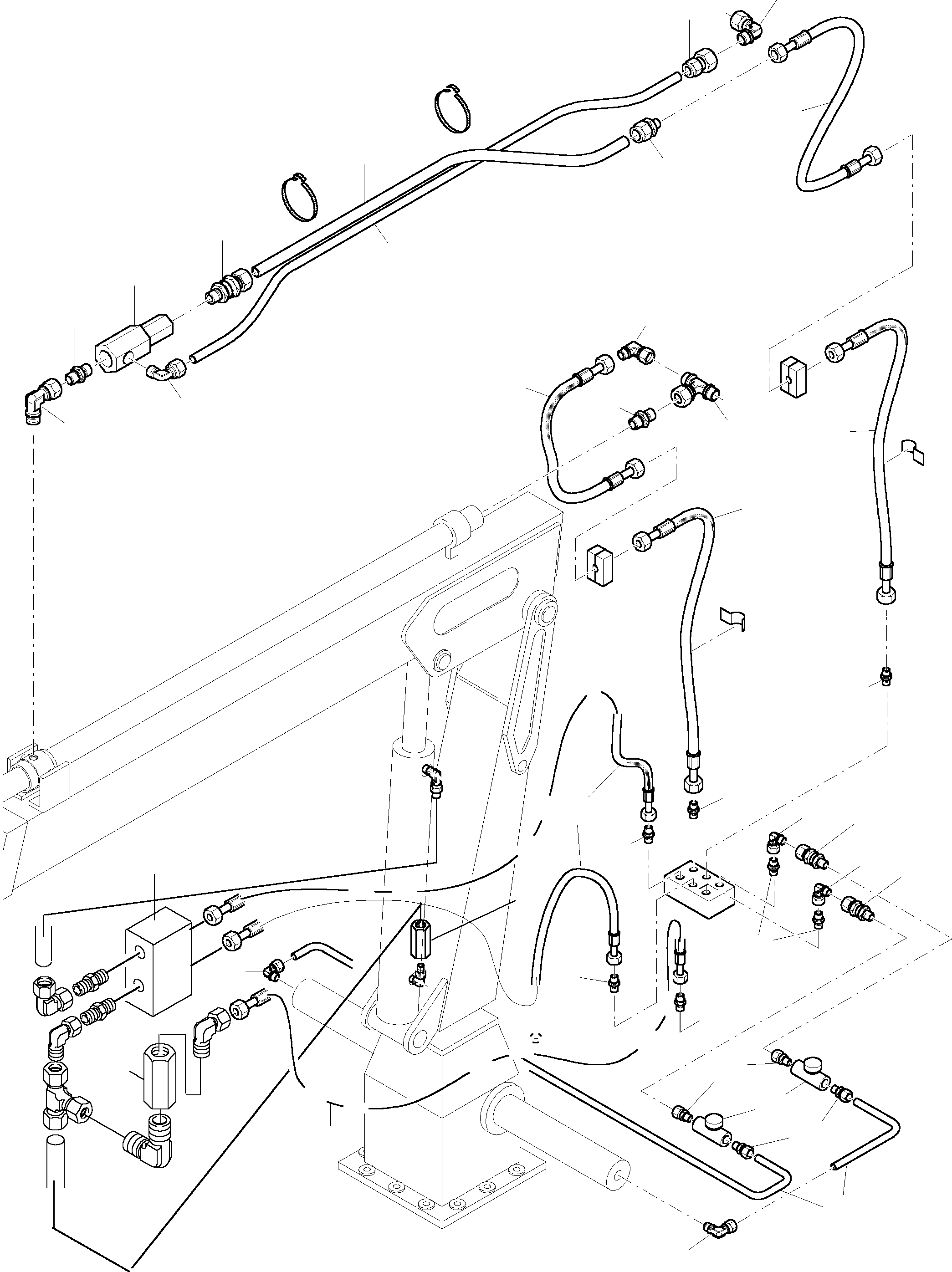 Komatsu parts book diagram for PC5500-6 S/N 15024: SERVICE CRANE