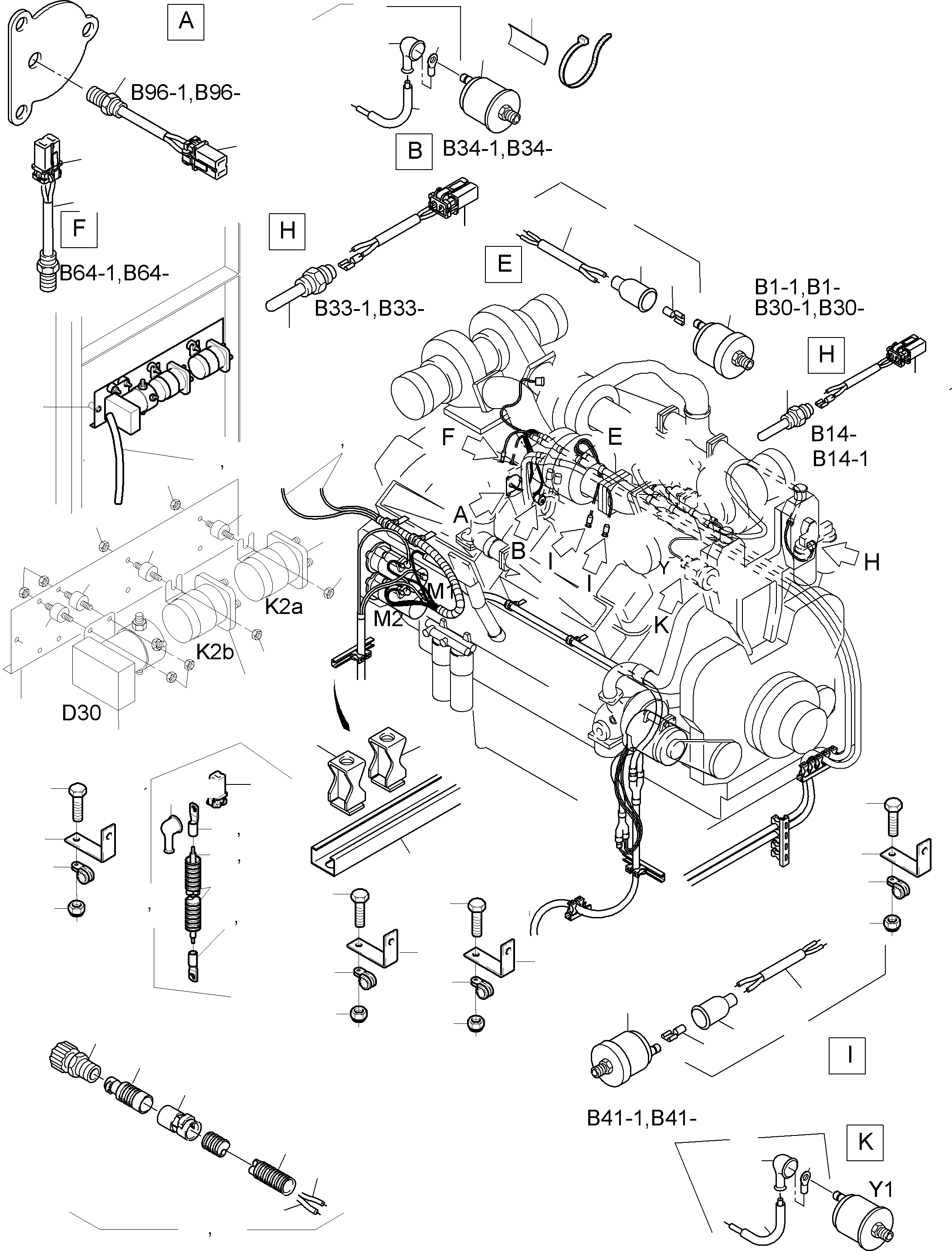 Excavators Mining Komatsu / PC5500-6 S/N 15027(g15027) / Cables - Engine and Transmitter(515-2148j : 515-2148j)