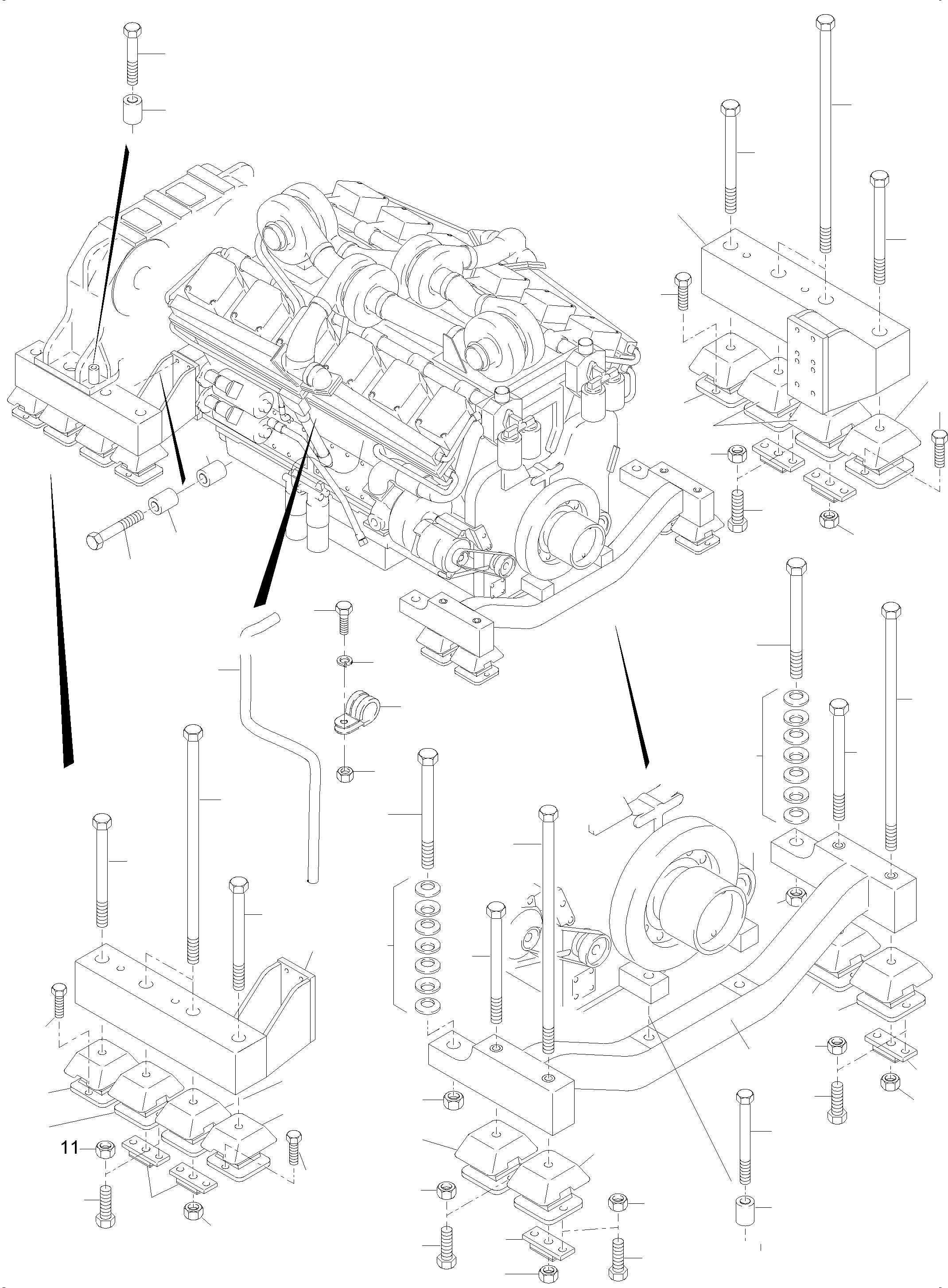 Excavators Mining Komatsu / PC5500-6 S/N 15047(g15047) / Drive Assembly, Mounting(515-1216a : 515-1216a)