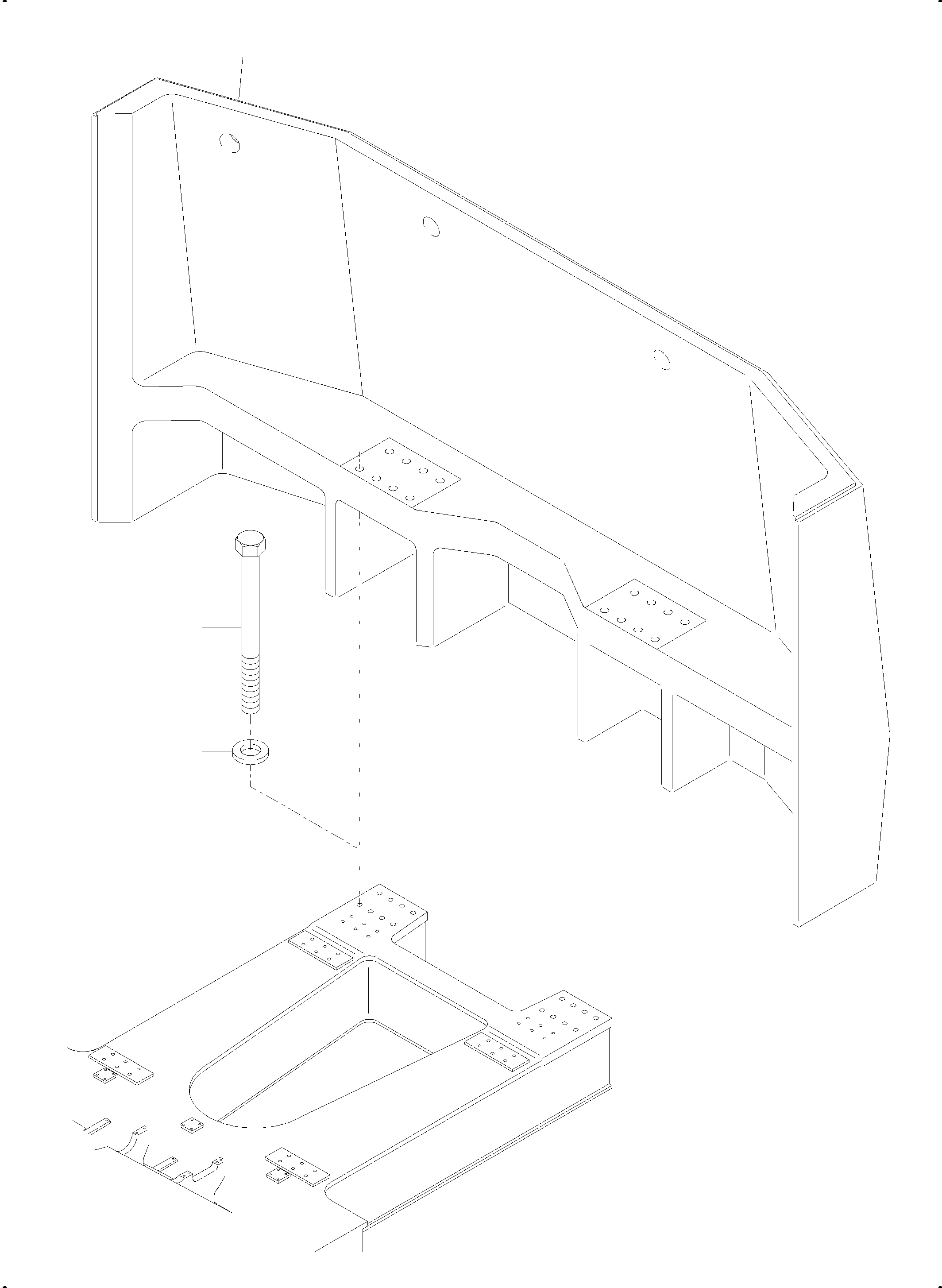 Komatsu parts book diagram for PC5500-6E S/N 15048: COUNTERWEIGHT ARR.