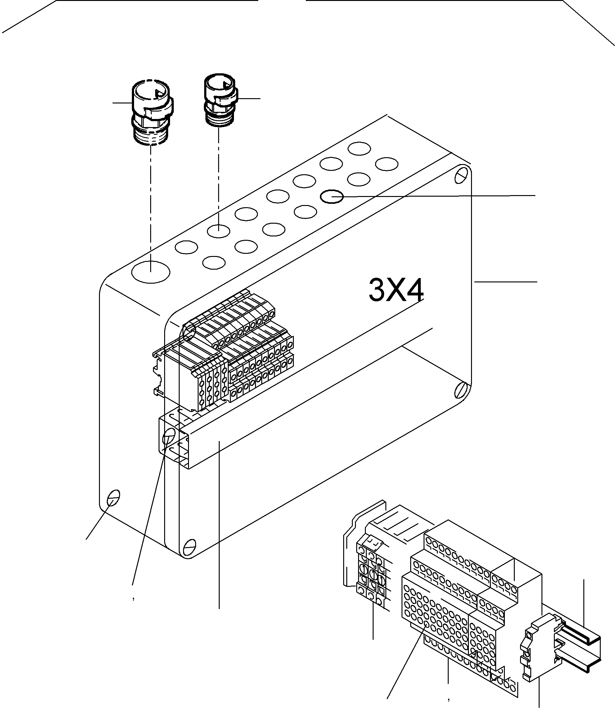 Komatsu parts book diagram for PC5500-6E S/N 15048: JUNCTION BOX