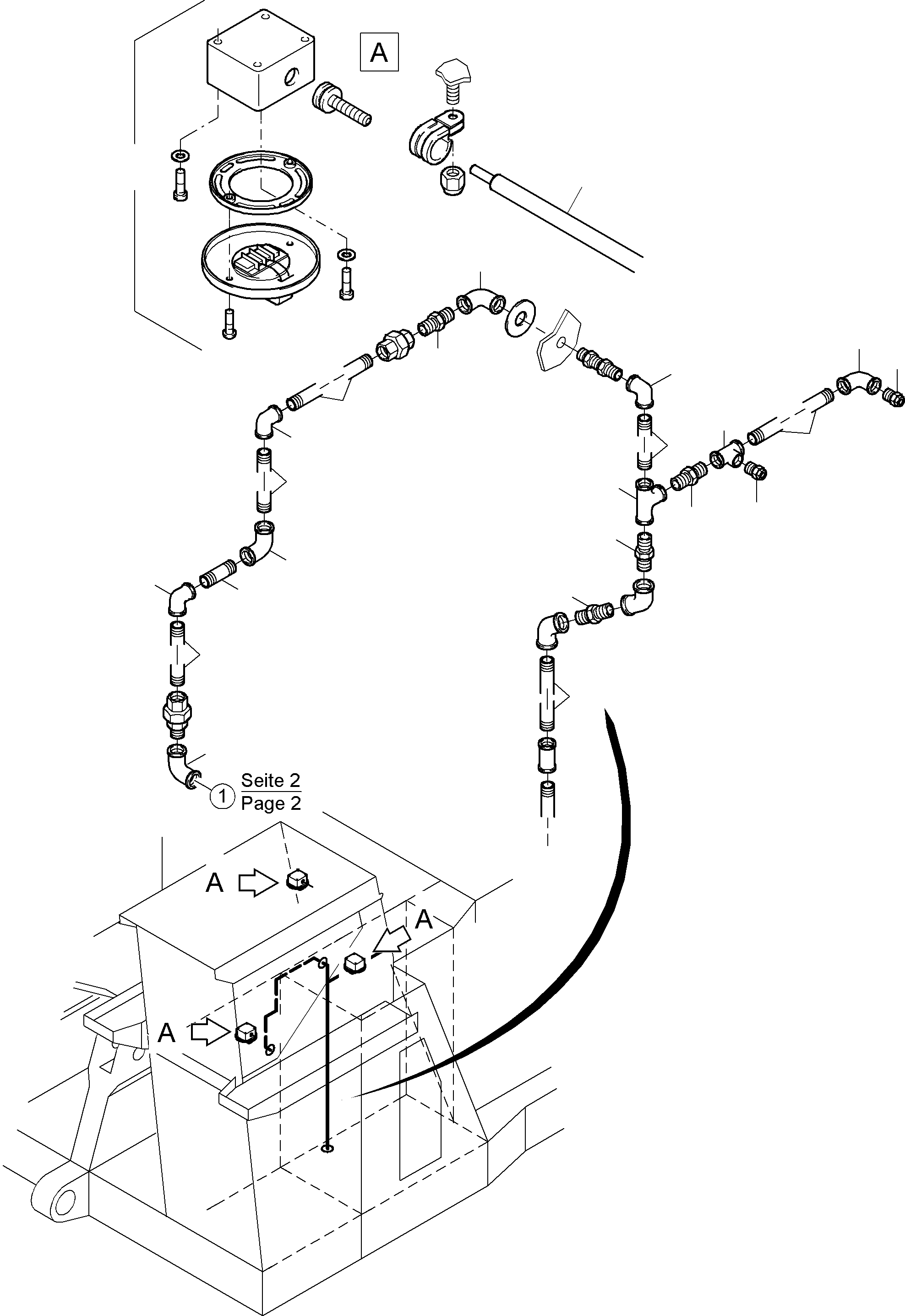 Komatsu parts book diagram for PC5500-6E S/N 15048: ACTUATING SYSTEM, HAND OPERATED