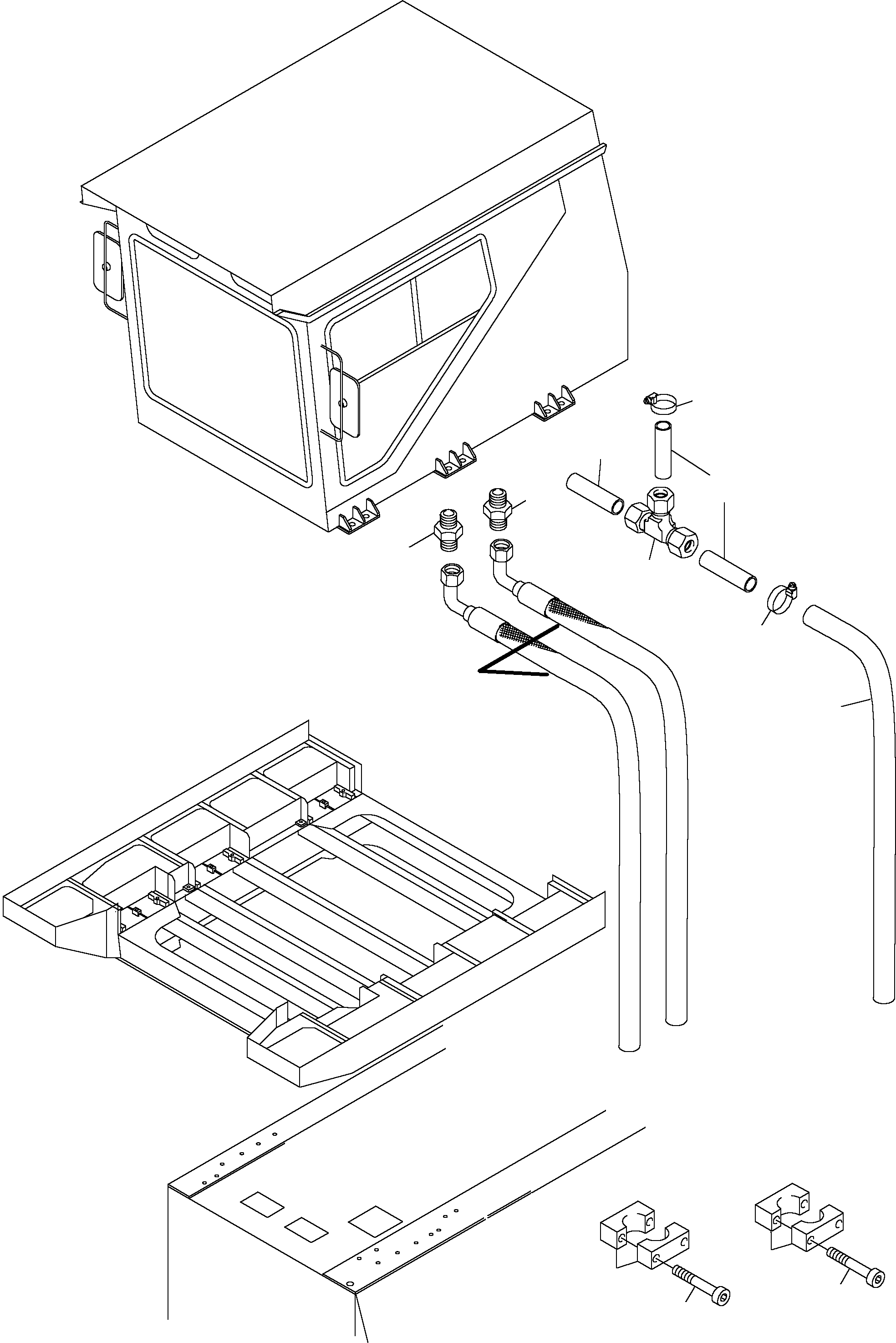 Komatsu parts book diagram for PC5500-6E S/N 15048: OPERATORґS CAB ARR.