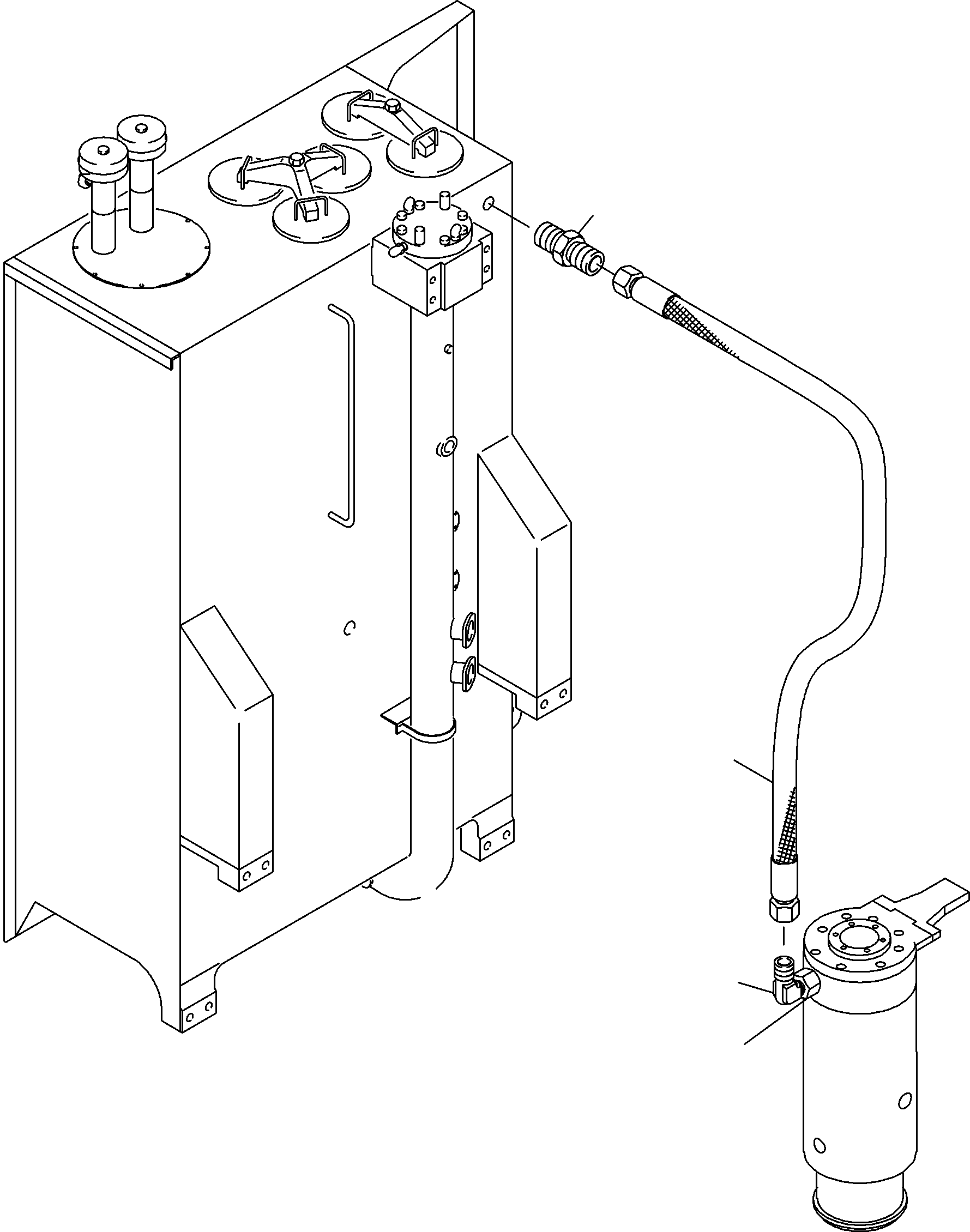 Komatsu parts book diagram for PC5500-6E S/N 15048: HYDRAULIC LINES, ROTARY JOINT
