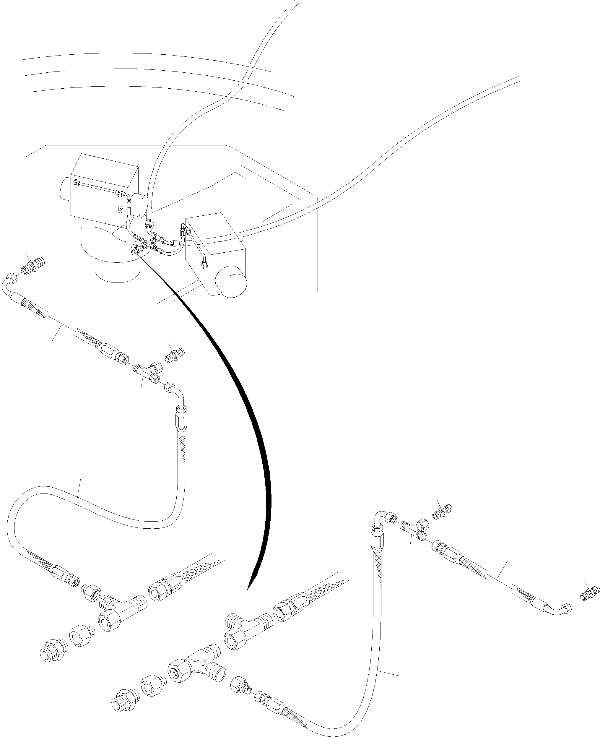 Komatsu parts book diagram for PC5500-6E S/N 15048: DRIVE MOTOR - LEAKAGELINES