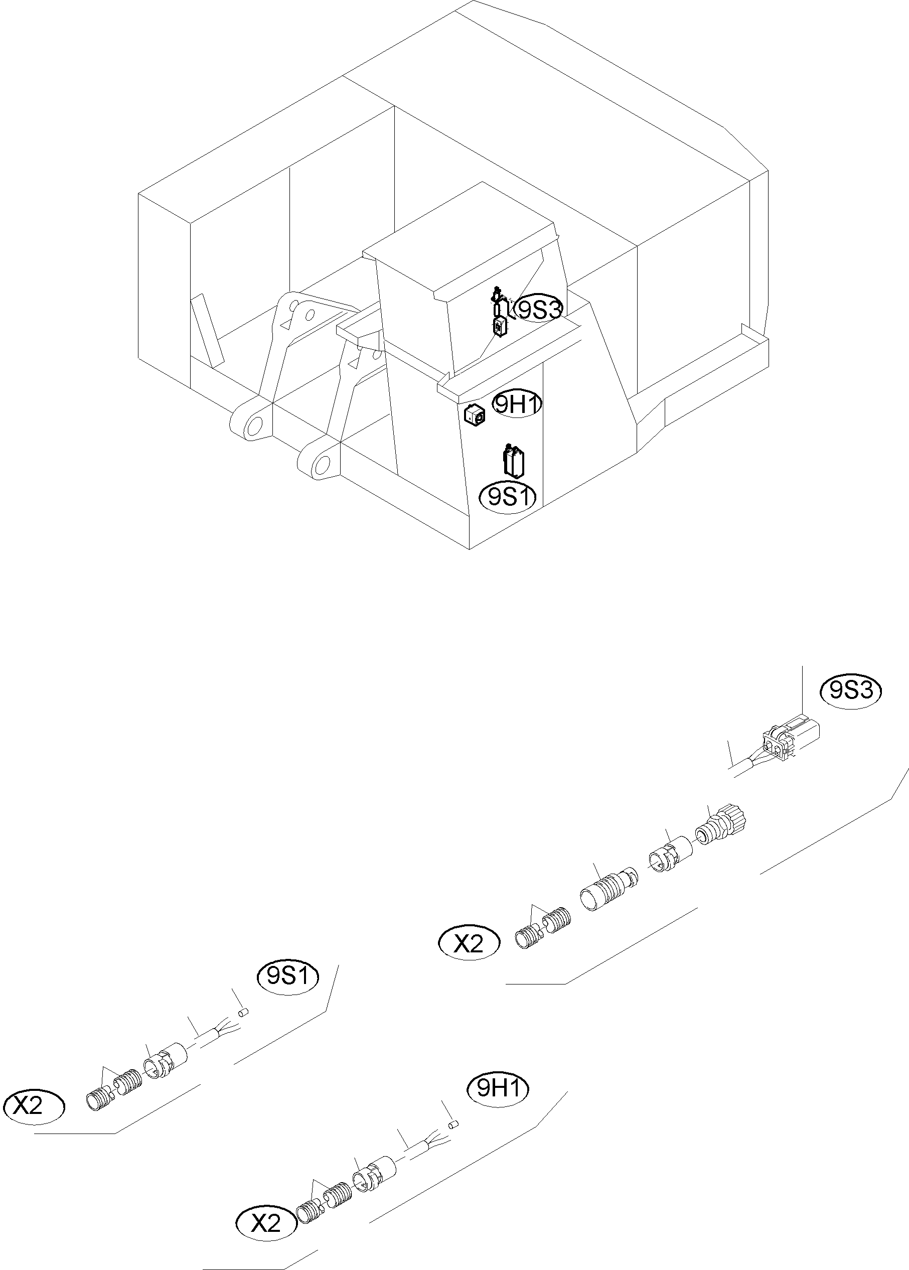 Komatsu parts book diagram for PC5500-6E S/N 15048: ELECTRIC PARTS - FIRE EXTINGUISH EQUIPMENT