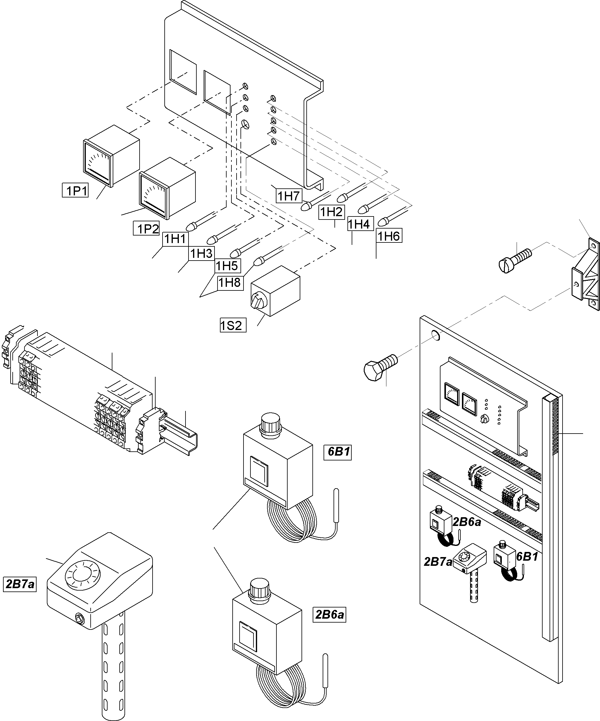 Komatsu parts book diagram for PC5500-6E S/N 15048: MOUNTING PLATE - SENSOR