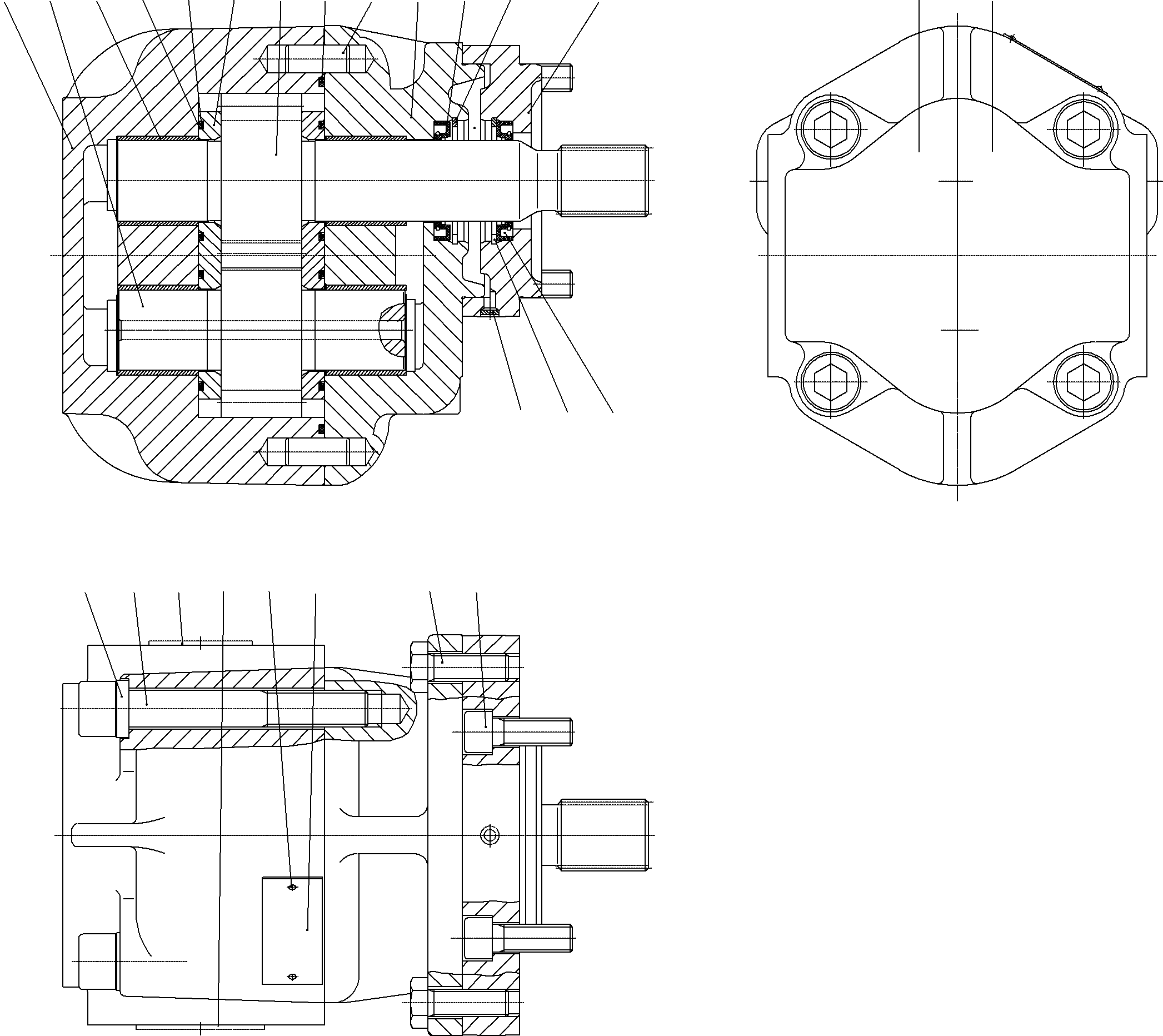 Komatsu parts book diagram for PC5500-6E S/N 15048: GEAR PUMP