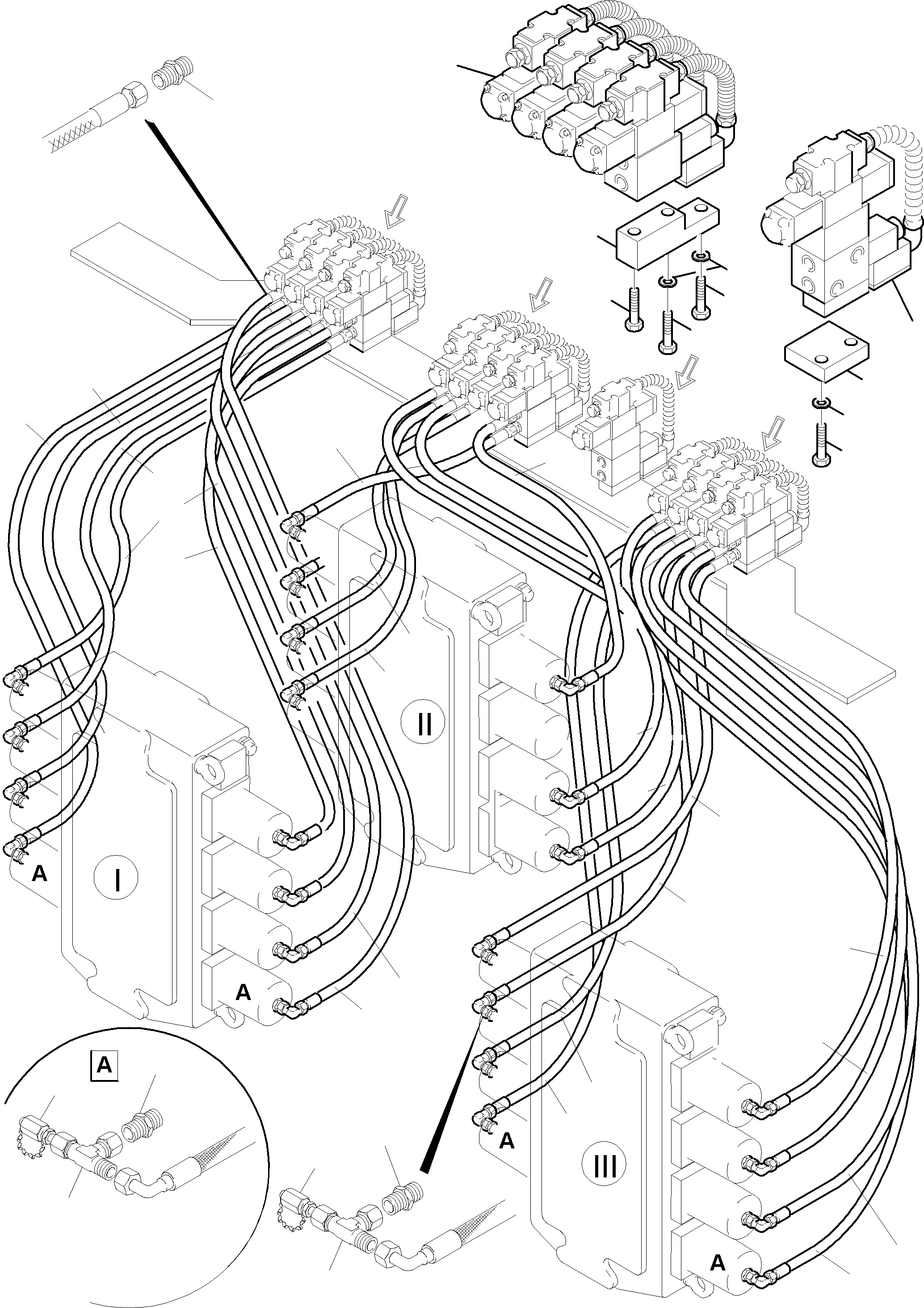 Komatsu parts book diagram for PC5500-6E S/N 15048: REMOTE CONTROL MANIFOLD, MOUNTING