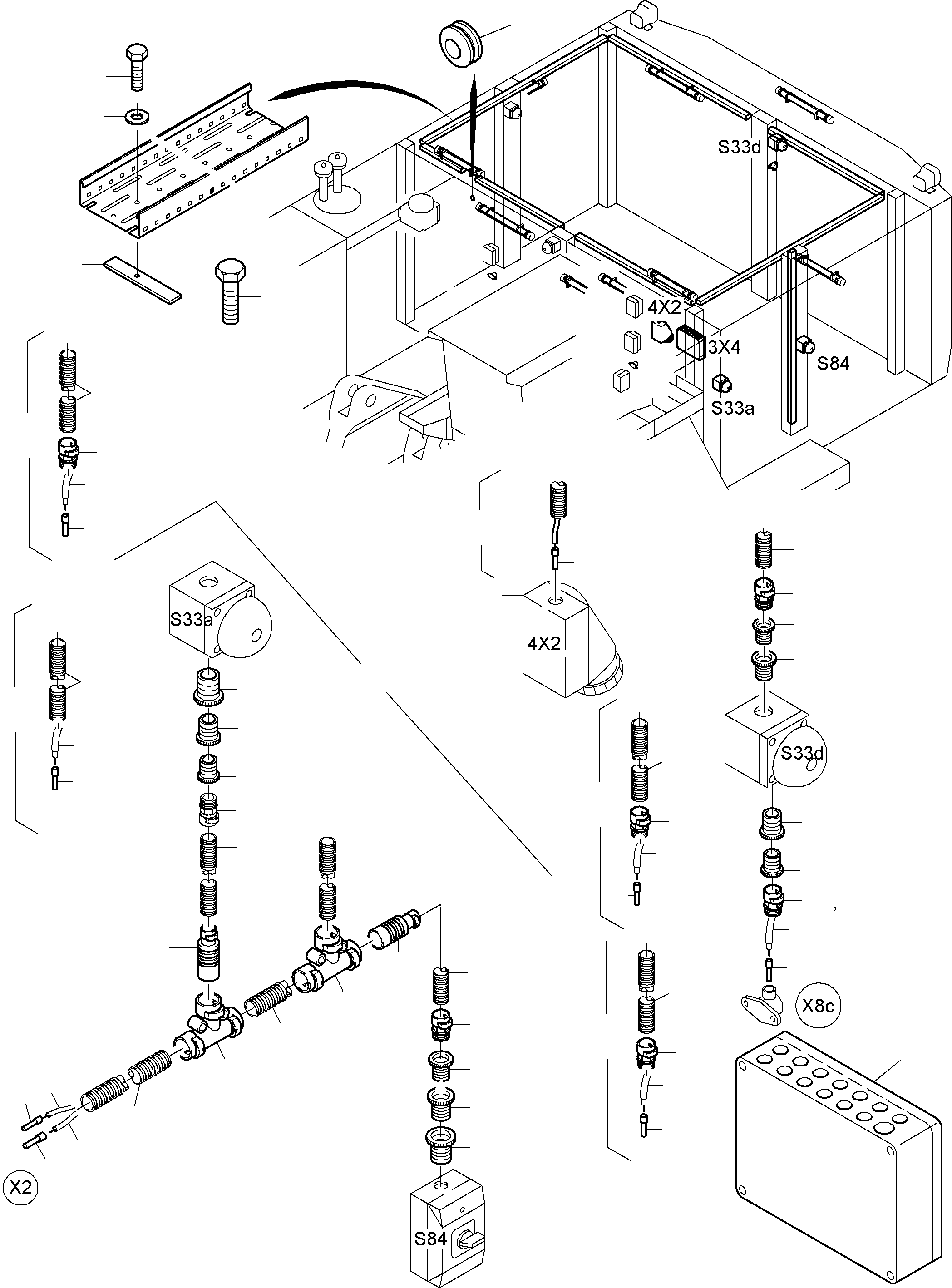 Komatsu parts book diagram for PC5500-6E S/N 15048: LIGHTING EQUIPMENT