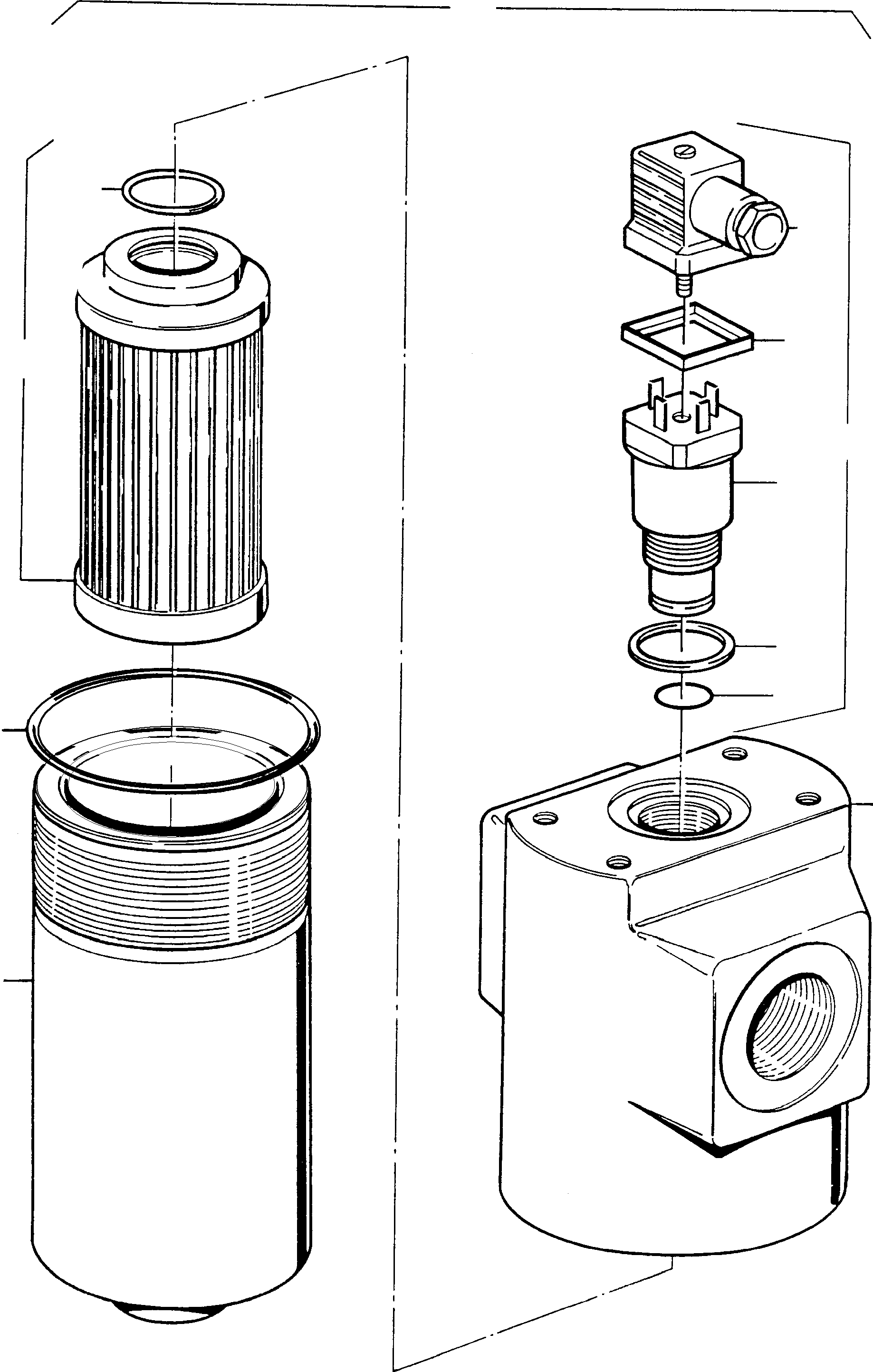 Komatsu parts book diagram for PC5500-6E S/N 15048: PRESSURE FILTER