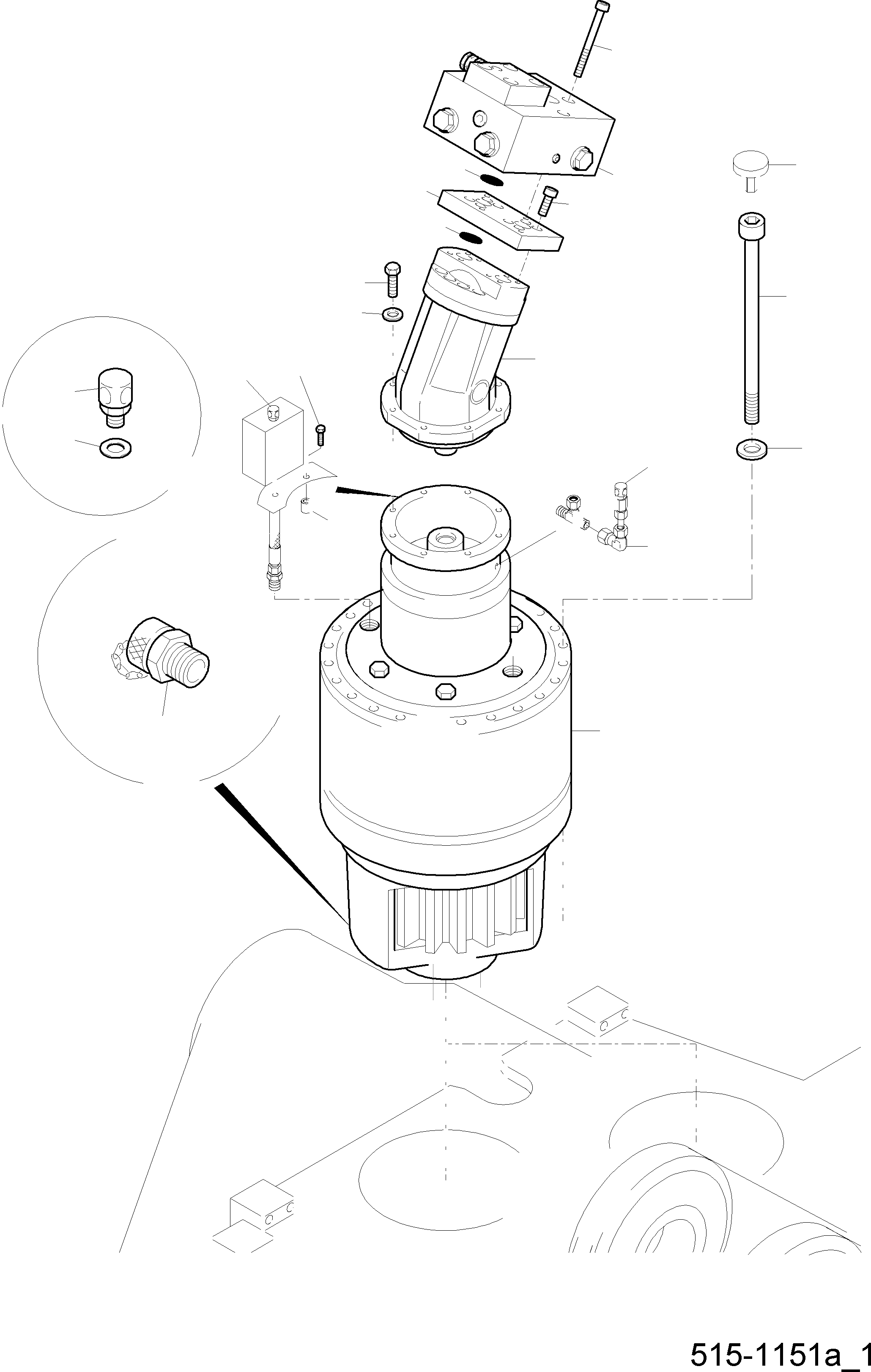 Komatsu parts book diagram for PC5500-6E S/N 15048: SLEW GEAR ARR.