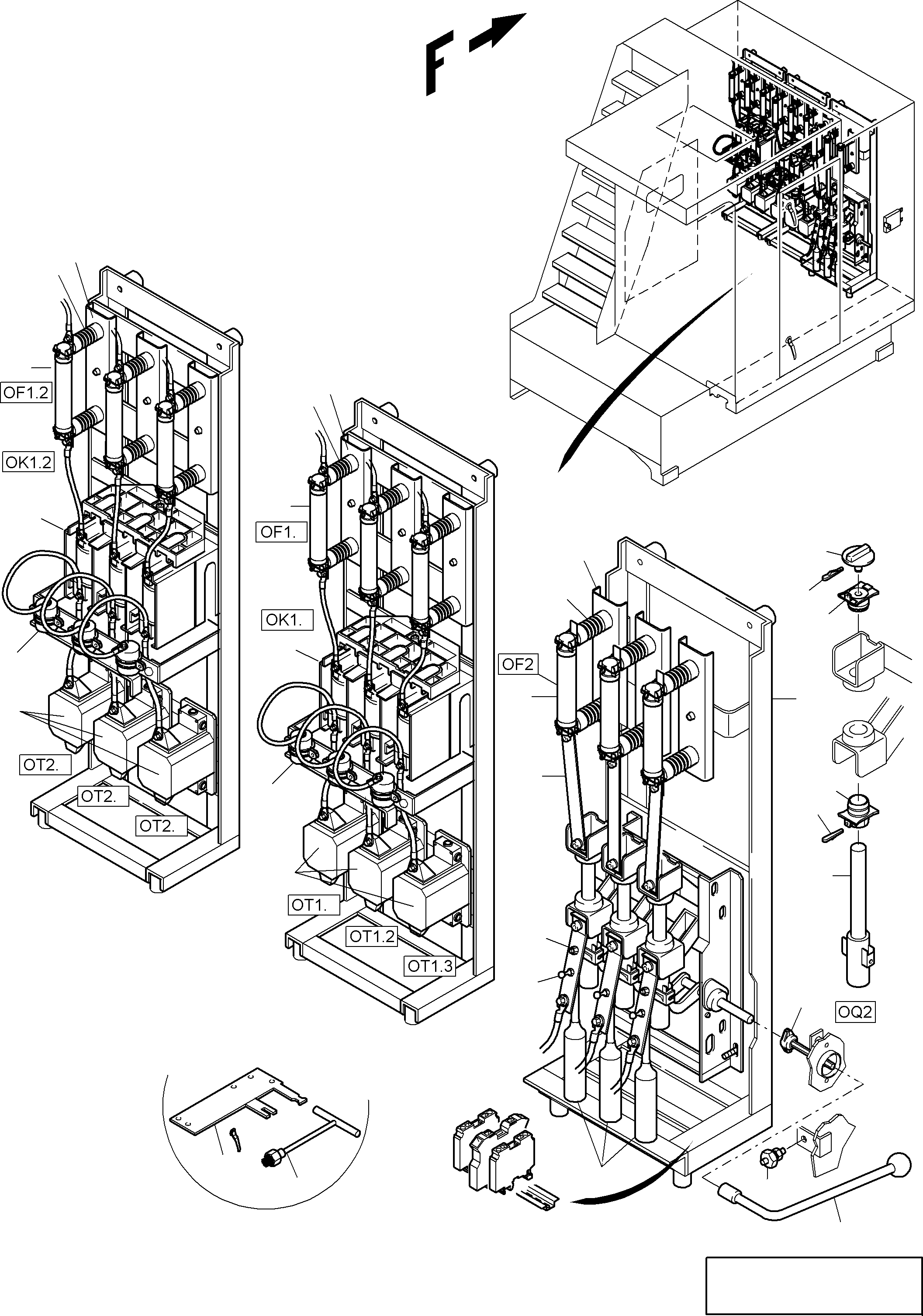 Komatsu parts book diagram for PC5500-6E S/N 15048: SWITCH CABINET