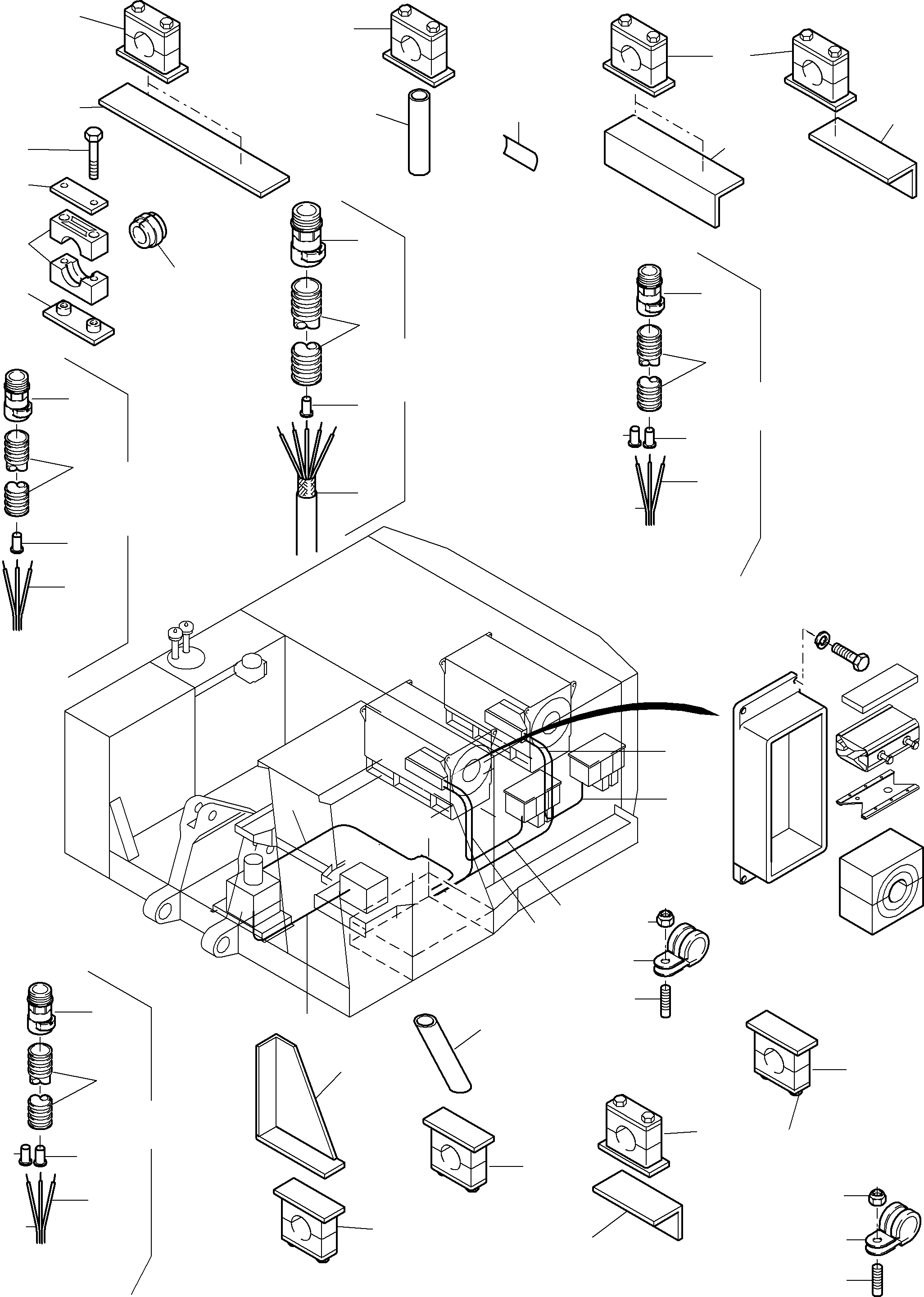Komatsu parts book diagram for PC5500-6E S/N 15048: CABLES - ELECTRIC MOTOR