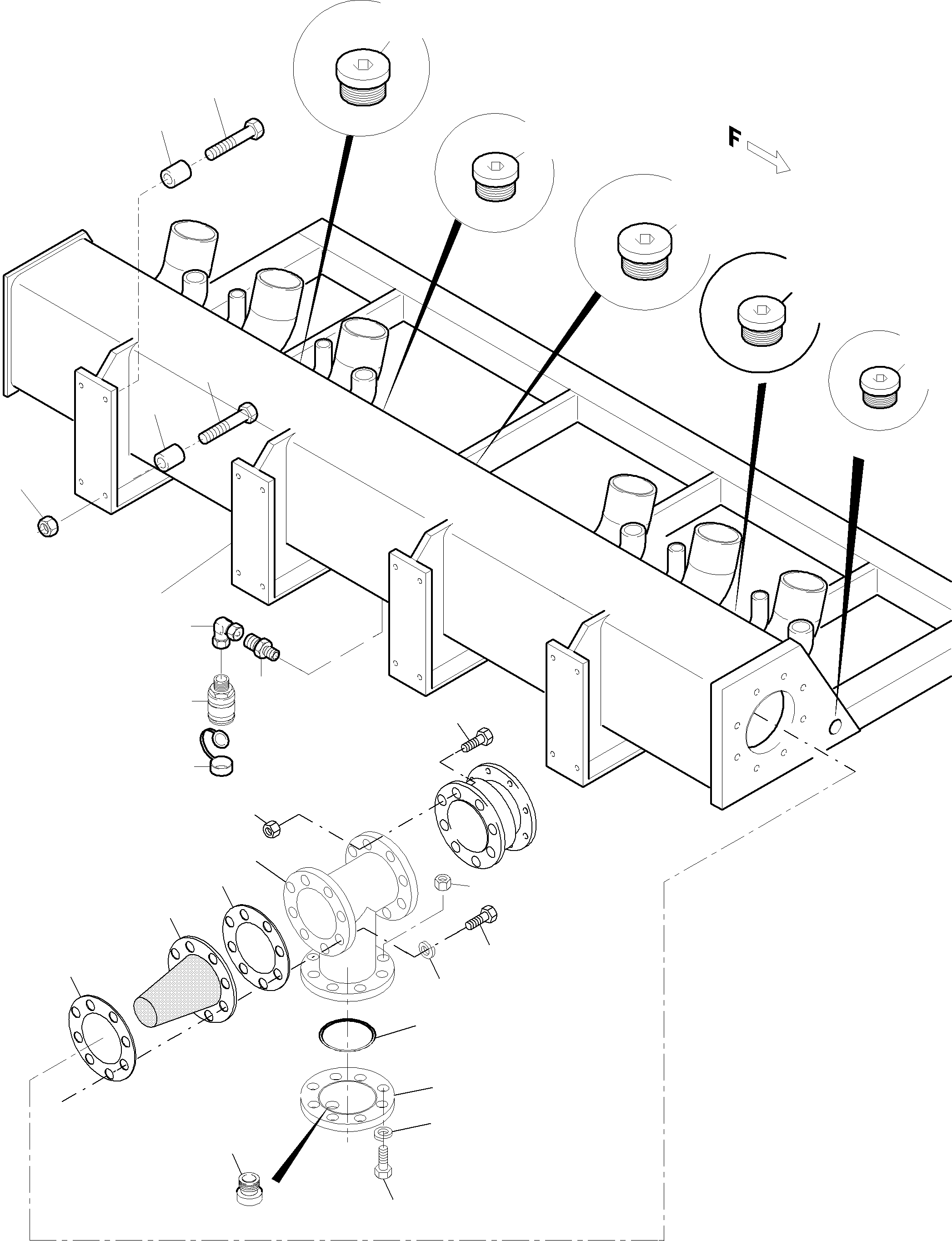 Komatsu parts book diagram for PC5500-6E S/N 15048: SUCTION TANK