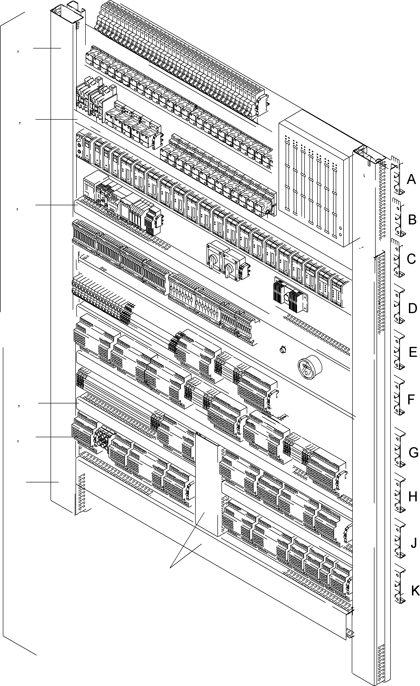 Komatsu parts book diagram for PC5500-6E S/N 15048: MAIN SWITCH BOX IN CAB SUPPORT