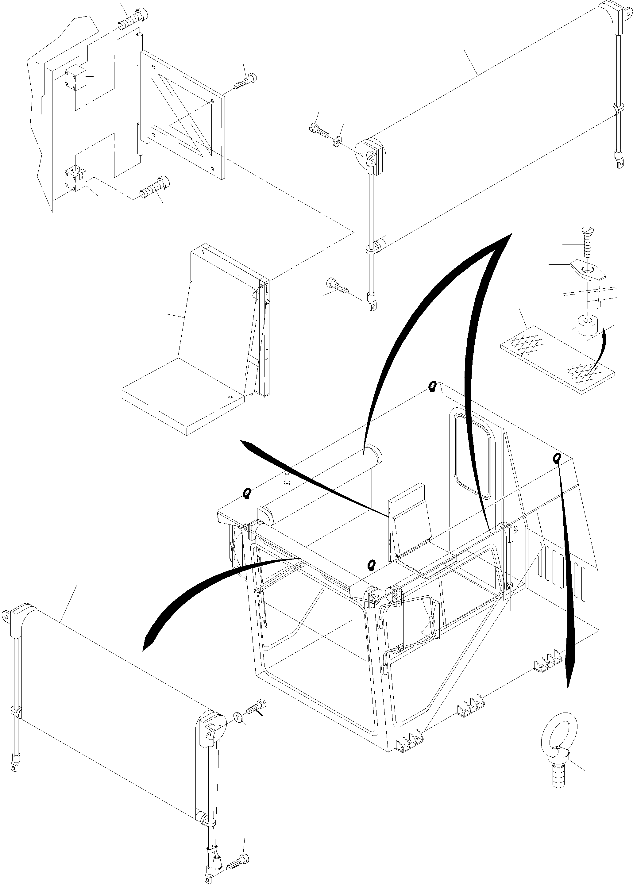 Komatsu parts book diagram for PC5500-6E S/N 15048: OPERATOR'S CAB