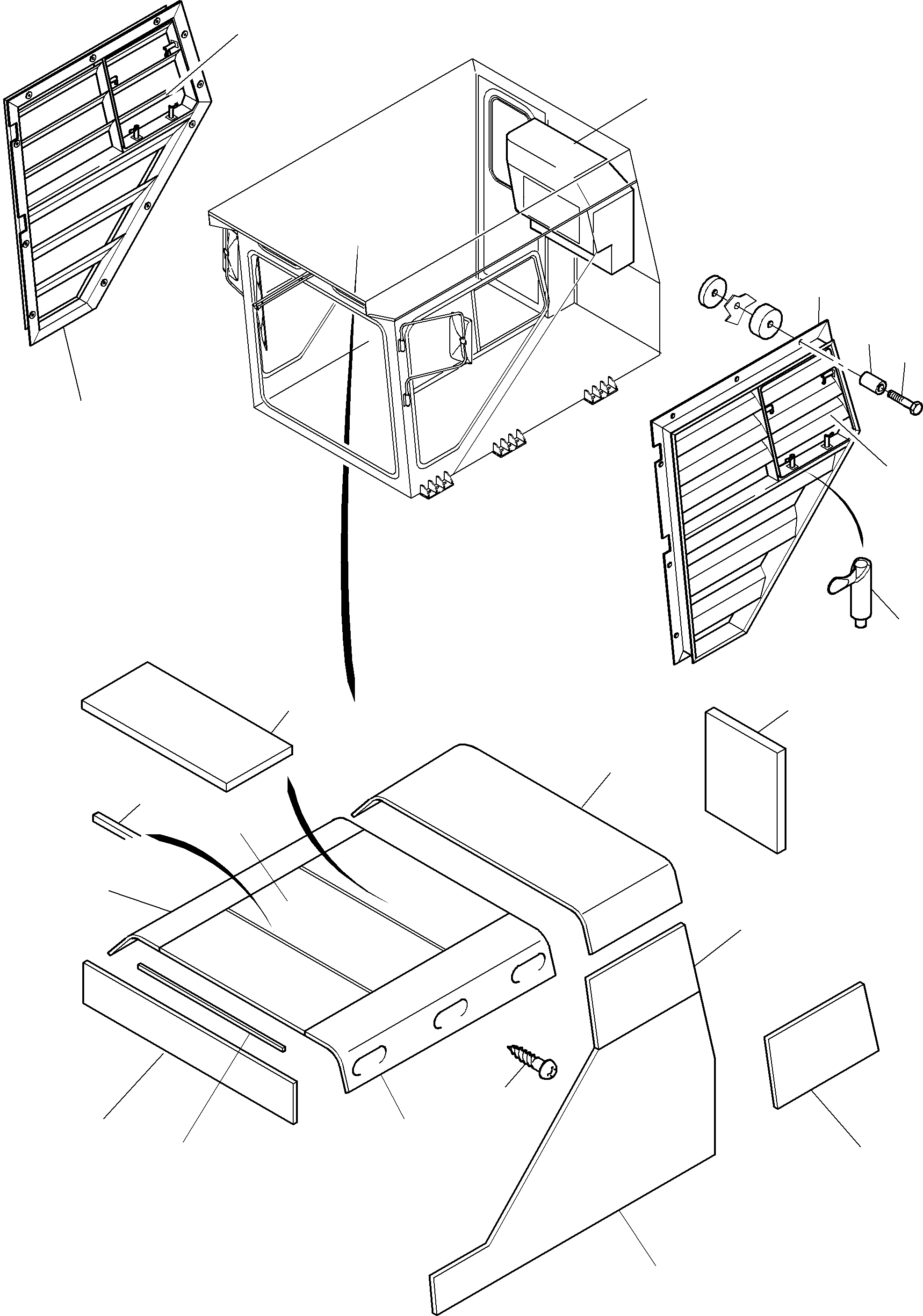 Komatsu parts book diagram for PC5500-6E S/N 15048: OPERATOR'S CAB
