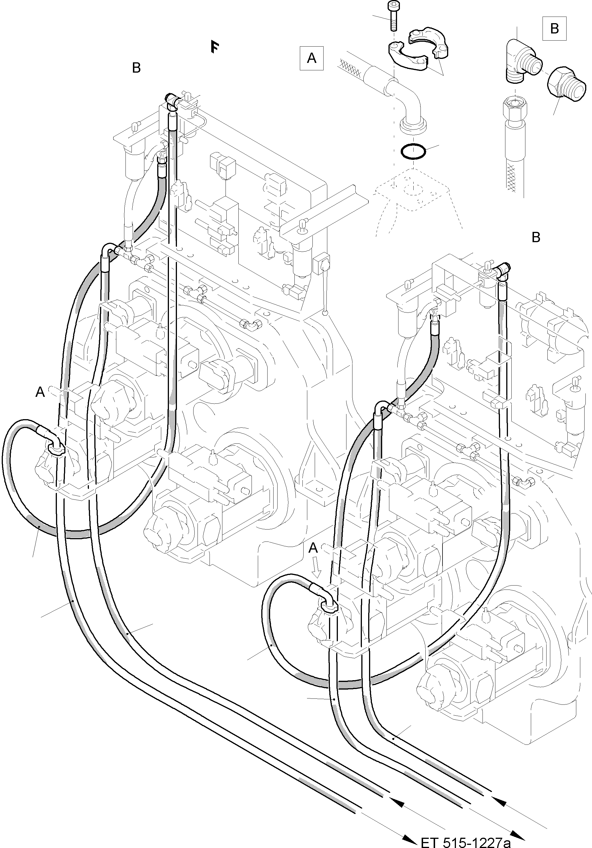 Komatsu parts book diagram for PC5500-6E S/N 15048: COOLING - DISTRIBUTOR GEAR (PUMP)