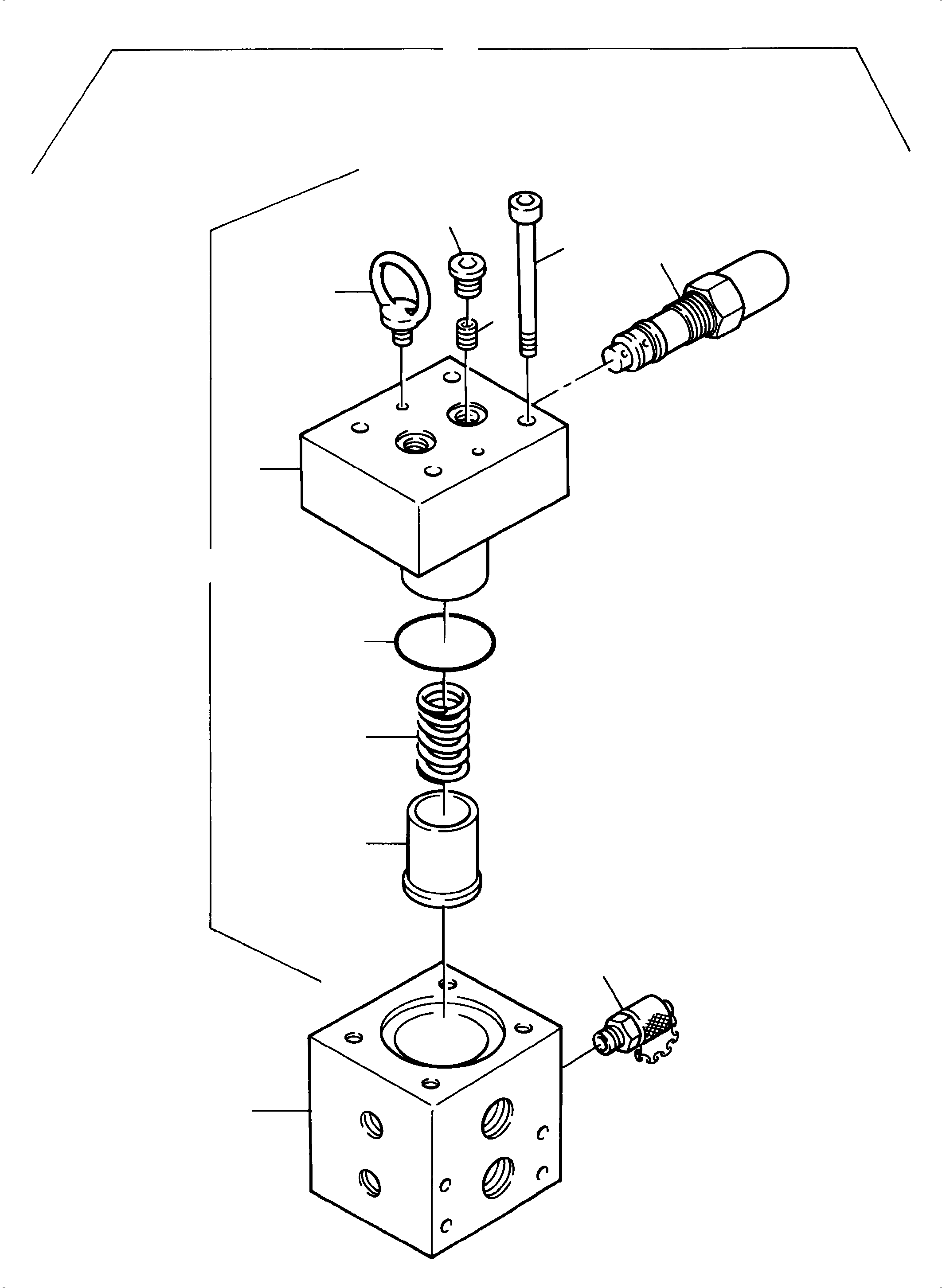 Komatsu parts book diagram for PC5500-6 S/N 15049: VALVE BLOCK
