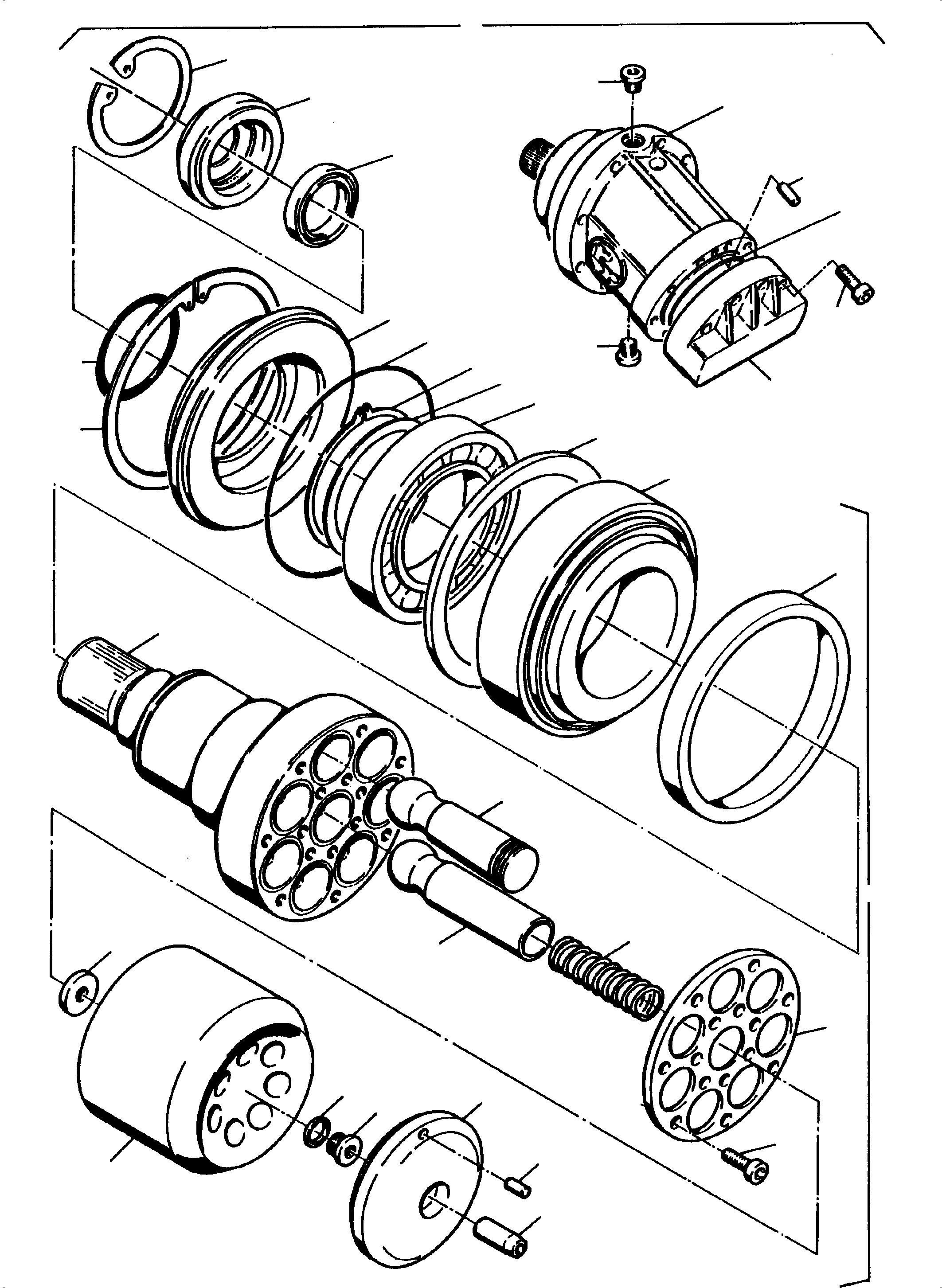 Komatsu parts book diagram for PC5500-6 S/N 15049: HYDR.MOTOR
