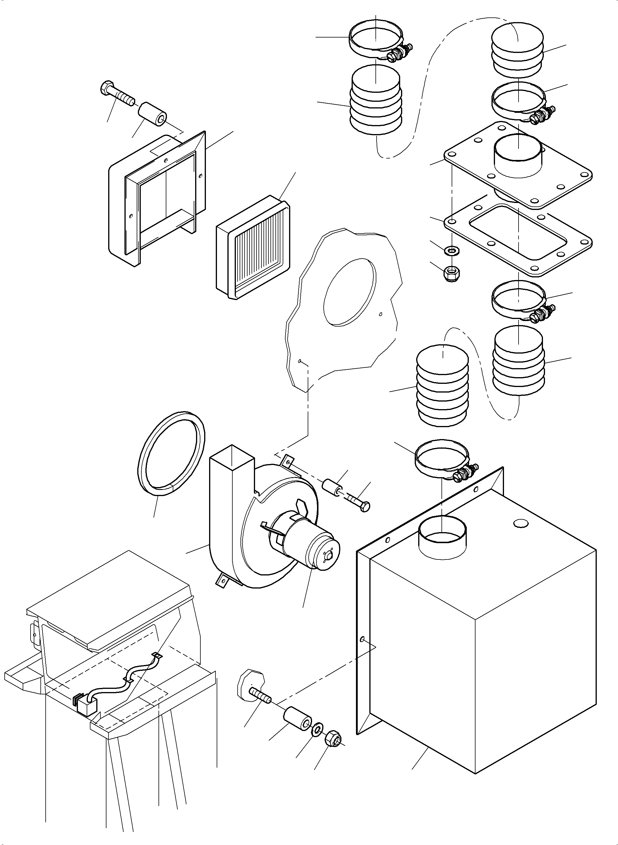 Komatsu parts book diagram for PC5500-6 S/N 15049: VENTILATION - CABIN