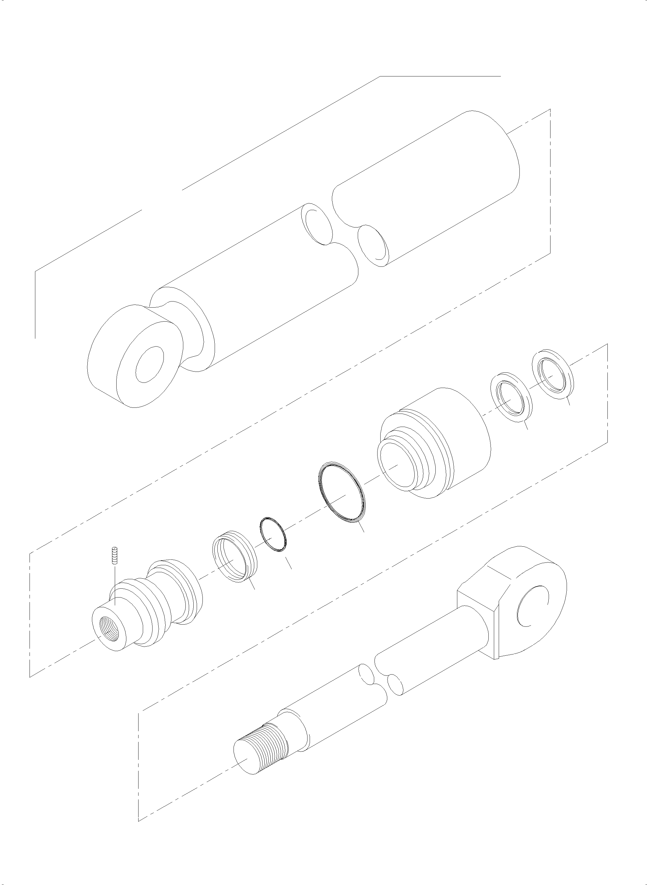 Komatsu parts book diagram for PC5500-6 S/N 15049: HYDRAULIC CYLINDER