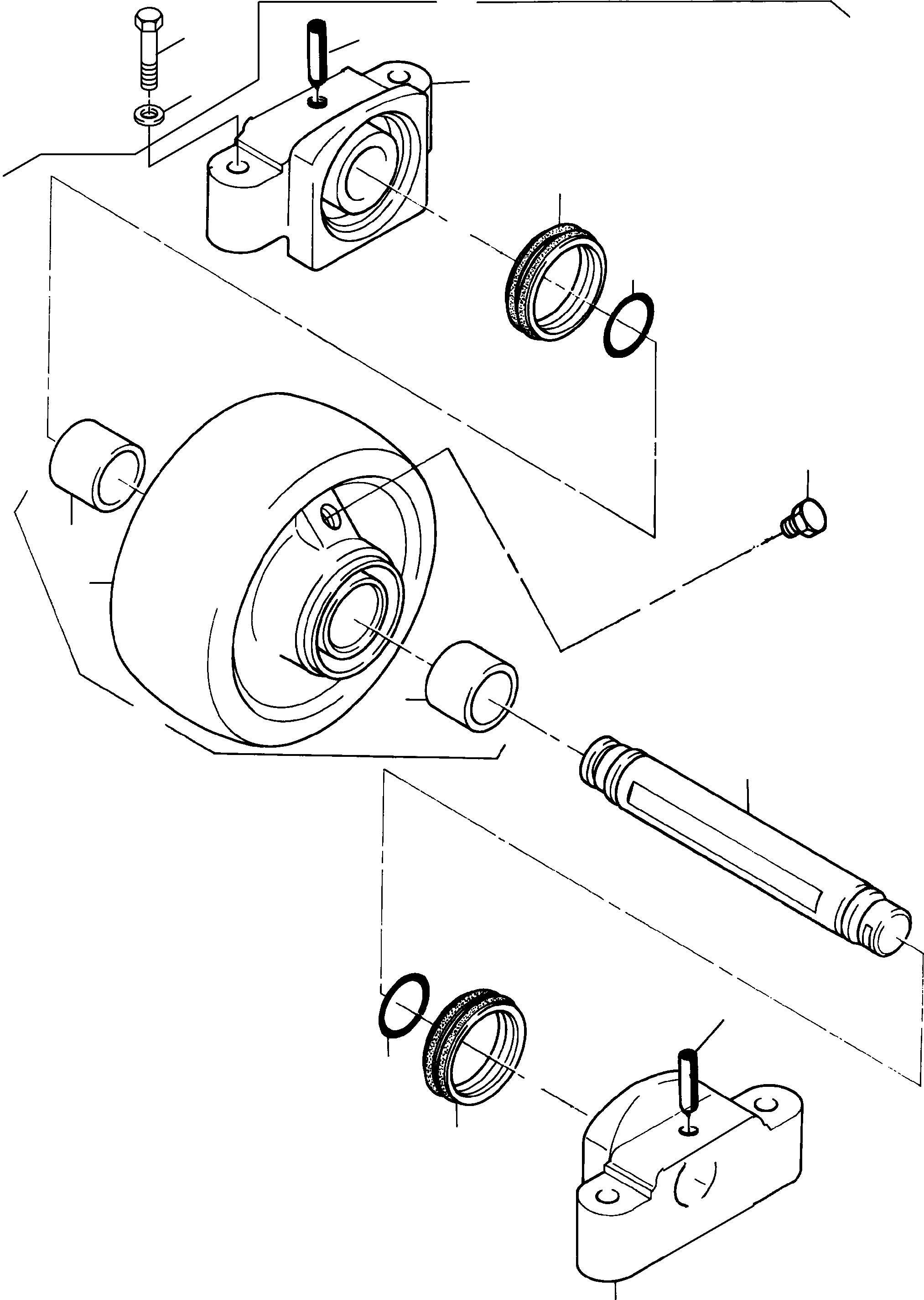 Komatsu parts book diagram for PC5500-6 S/N 15049: TOP ROLLER