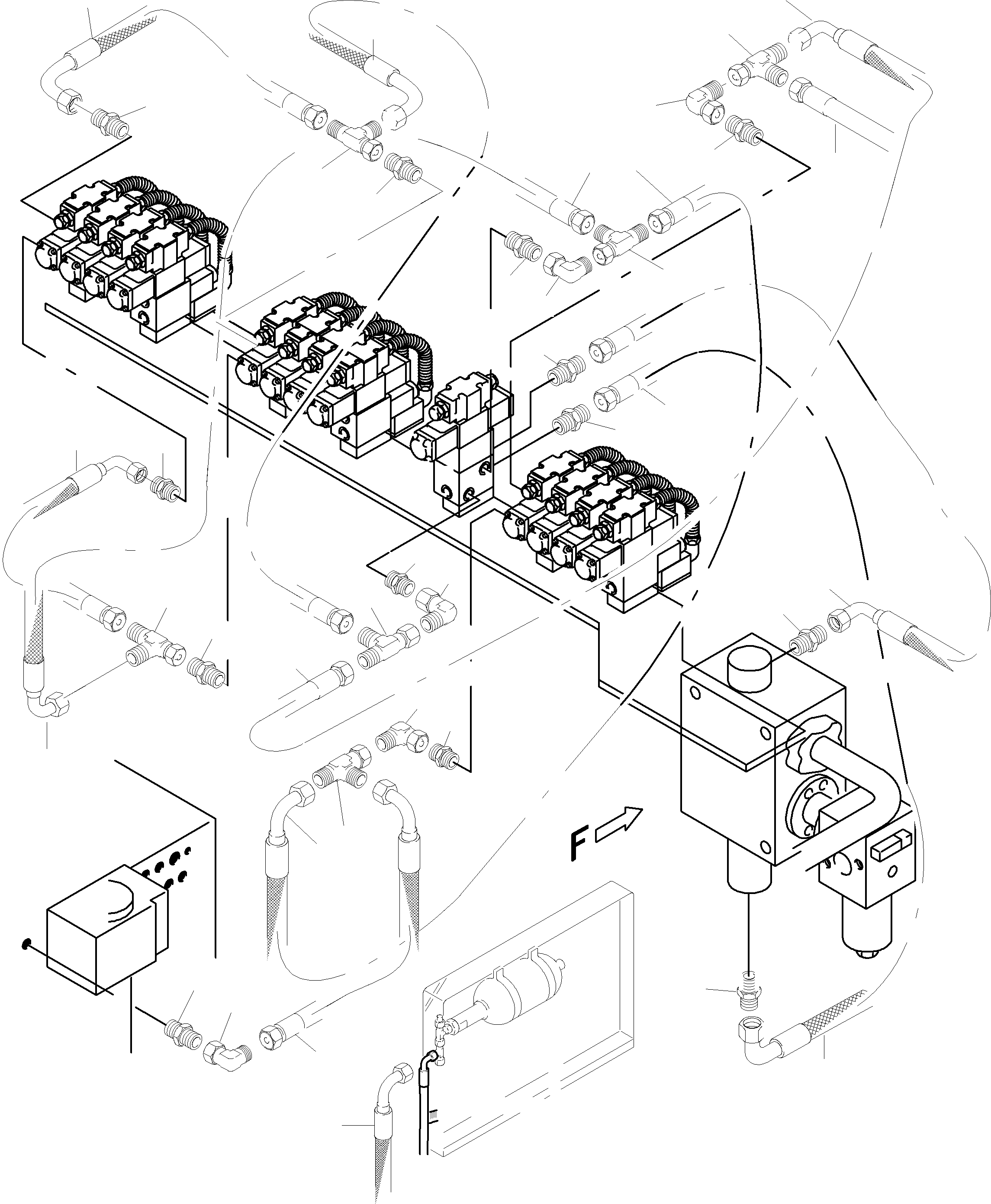 Komatsu parts book diagram for PC5500-6 S/N 15049: REMOTE CONTROL MANIFOLD, MOUNTING