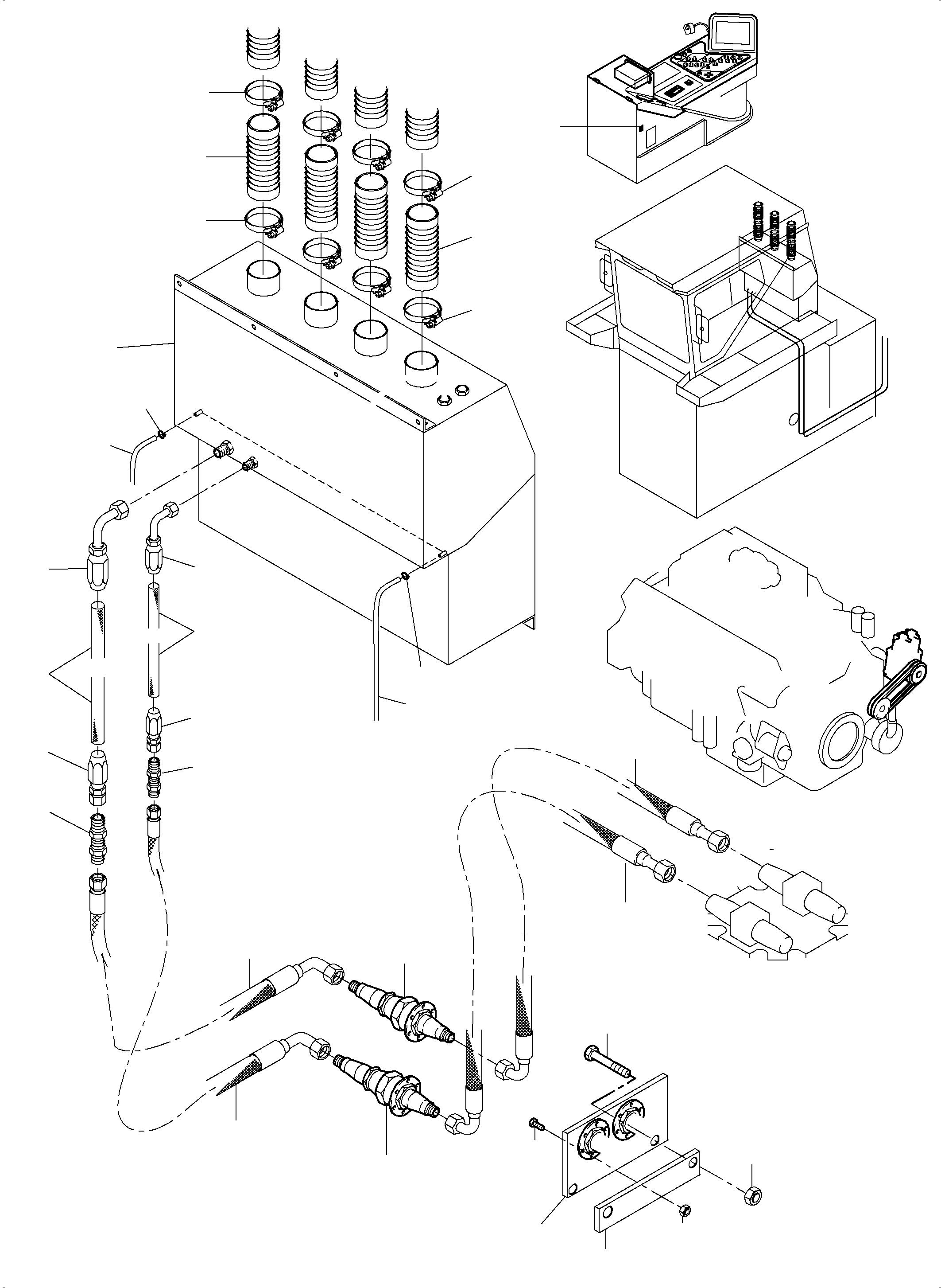 Komatsu parts book diagram for PC5500-6 S/N 15049: AIR CONDITION ARR.