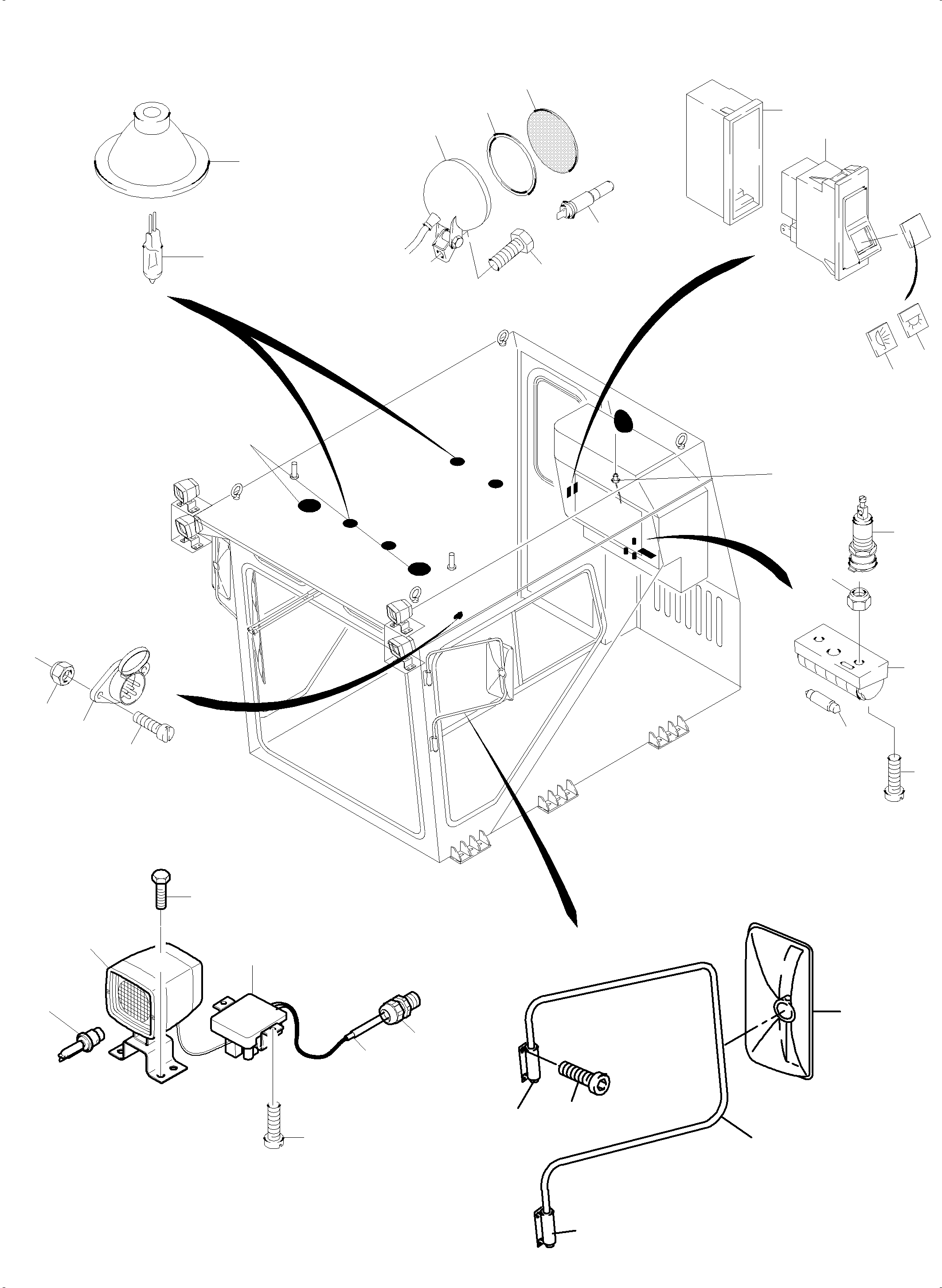 Komatsu parts book diagram for PC5500-6 S/N 15049: OPERATOR'S CAB