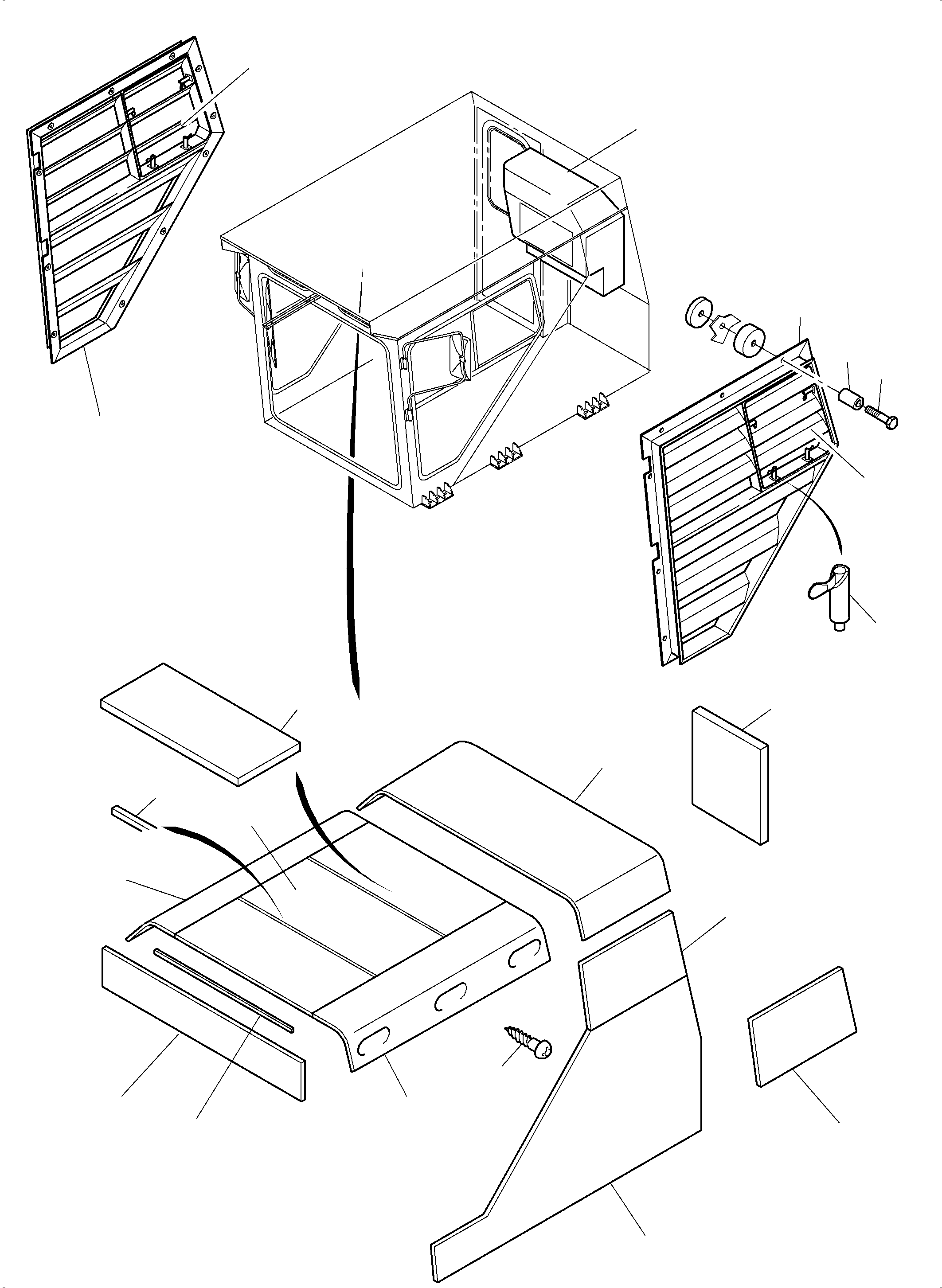 Komatsu parts book diagram for PC5500-6 S/N 15049: OPERATOR'S CAB
