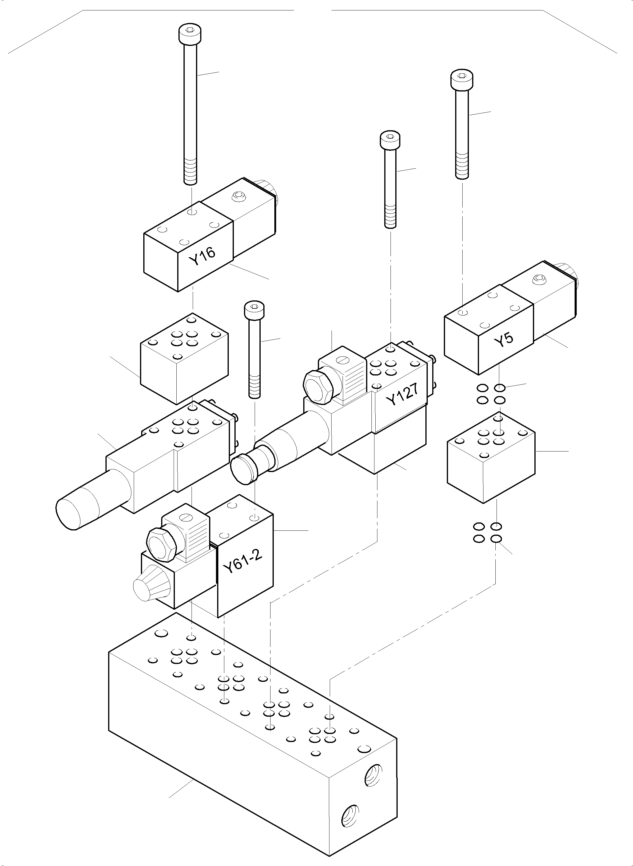 Komatsu parts book diagram for PC5500-6 S/N 15056: MULTI-STATION MANIFOLD BLOCK