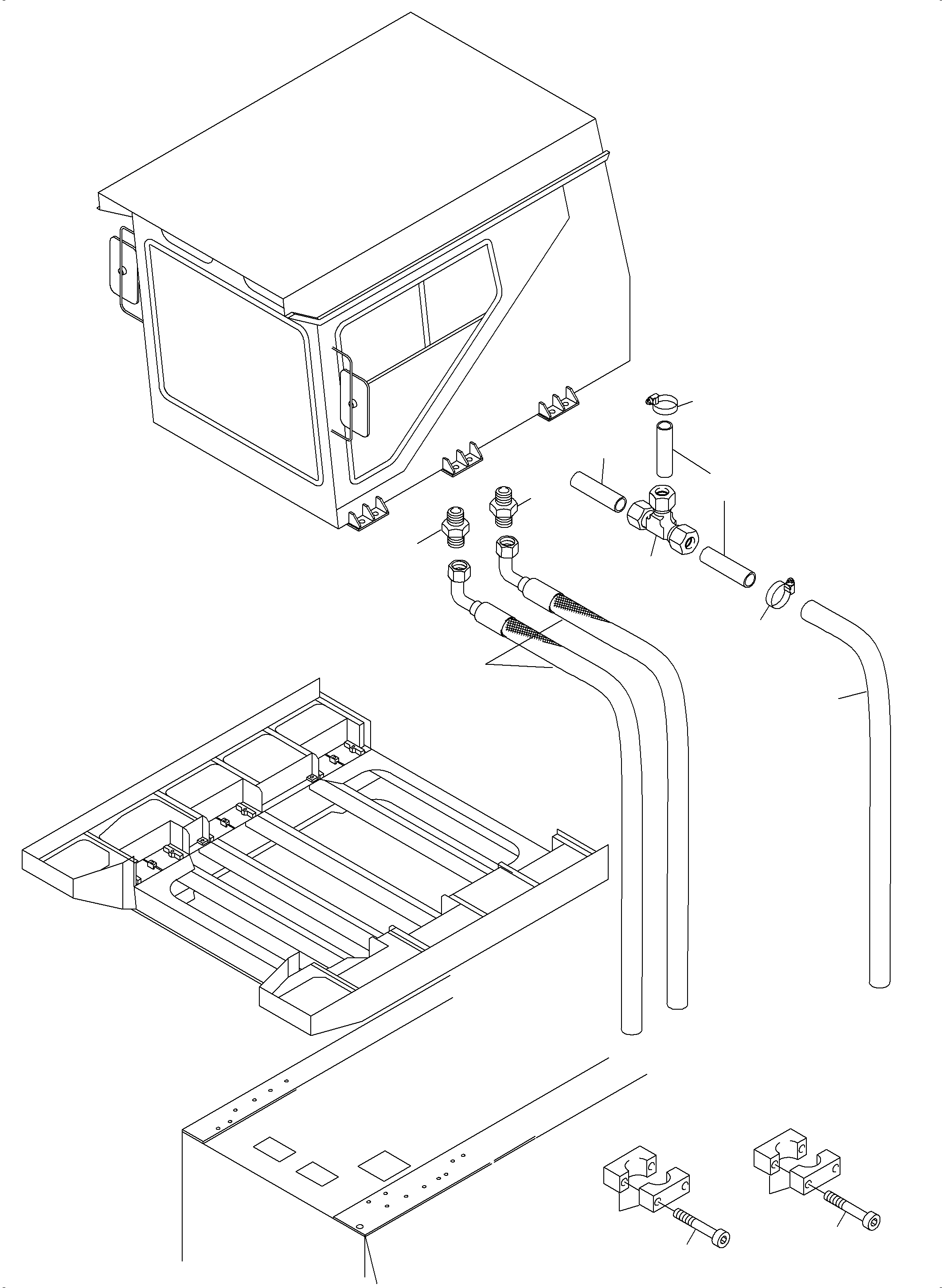 Komatsu parts book diagram for PC5500-6 S/N 15056: OPERATORґS CAB ARR.