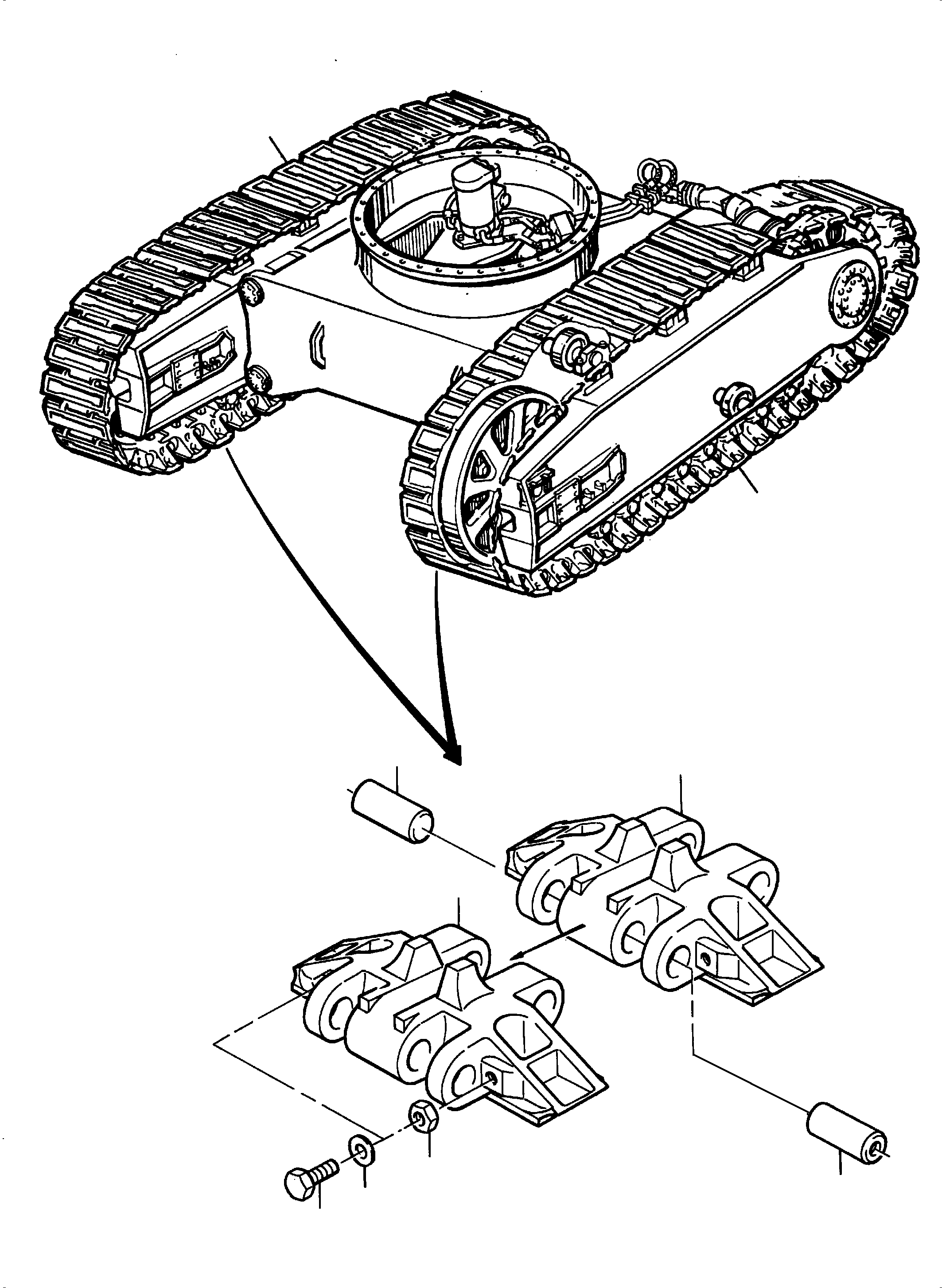 Komatsu parts book diagram for PC5500-6 S/N 15056: TRACK GROUP