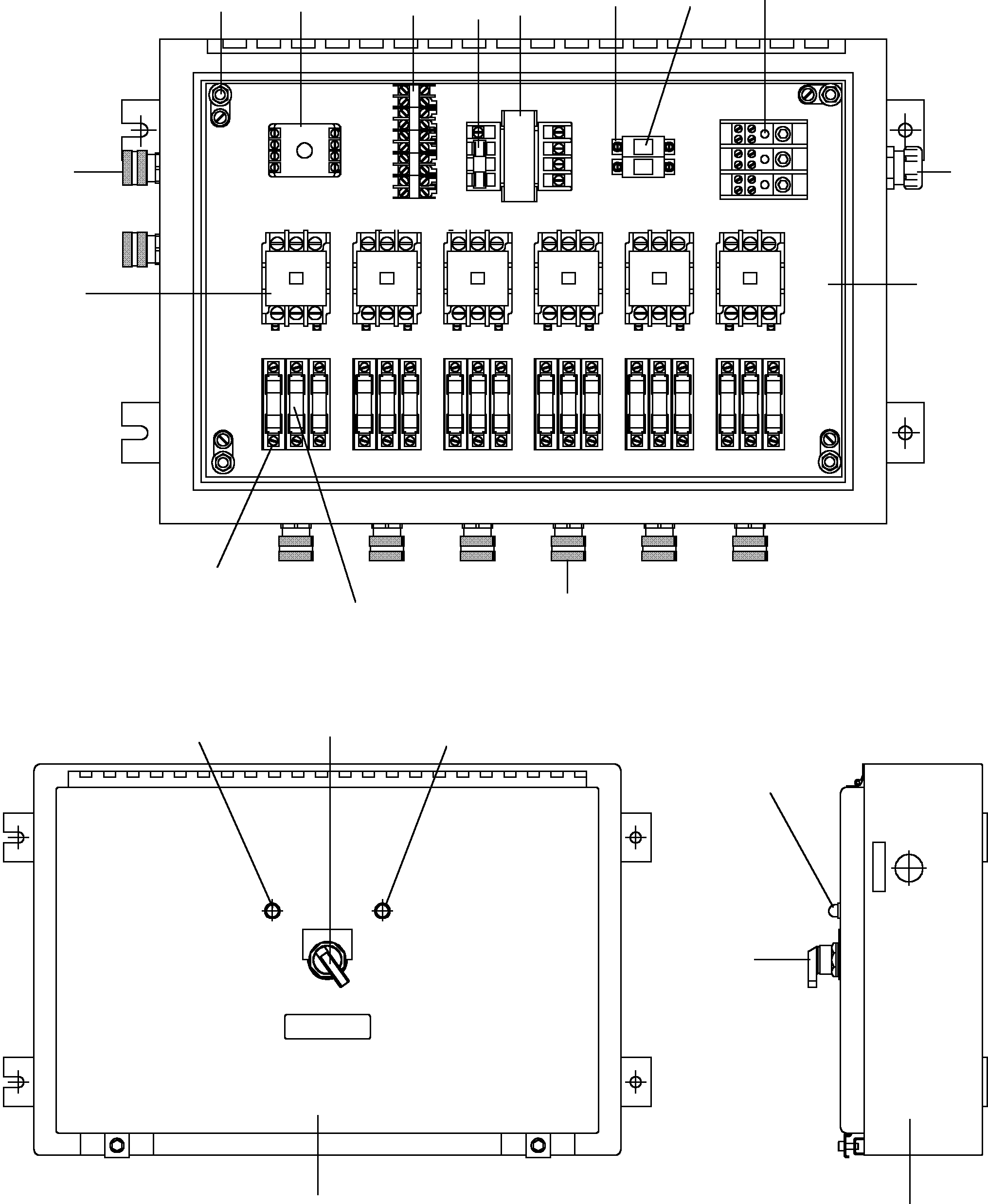 Komatsu parts book diagram for PC5500-6 S/N 15056: SWITCH BOX