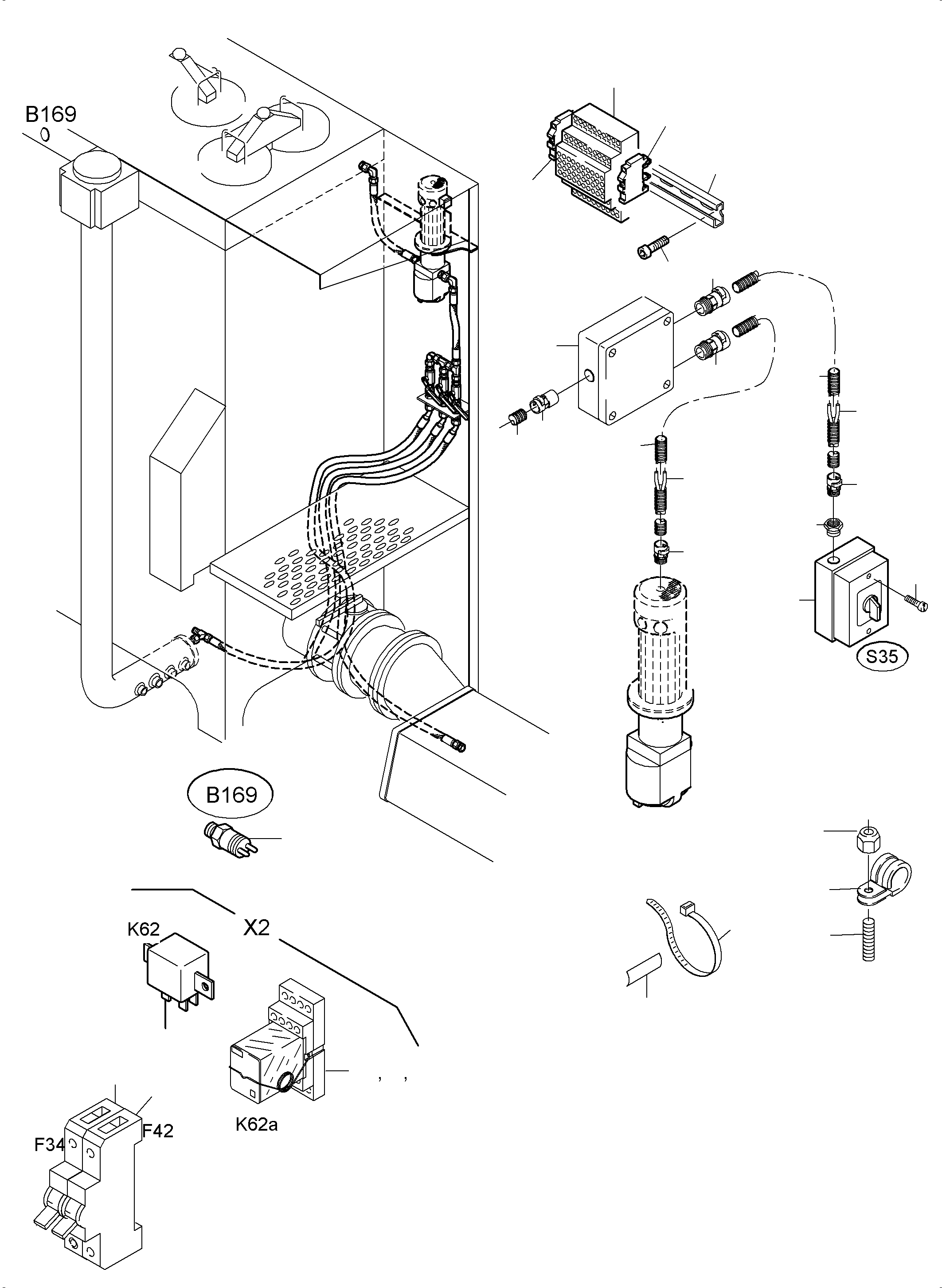 Komatsu parts book diagram for PC5500-6 S/N 15056: ELECTRIC PARTS - TRANSFUSING PUMP